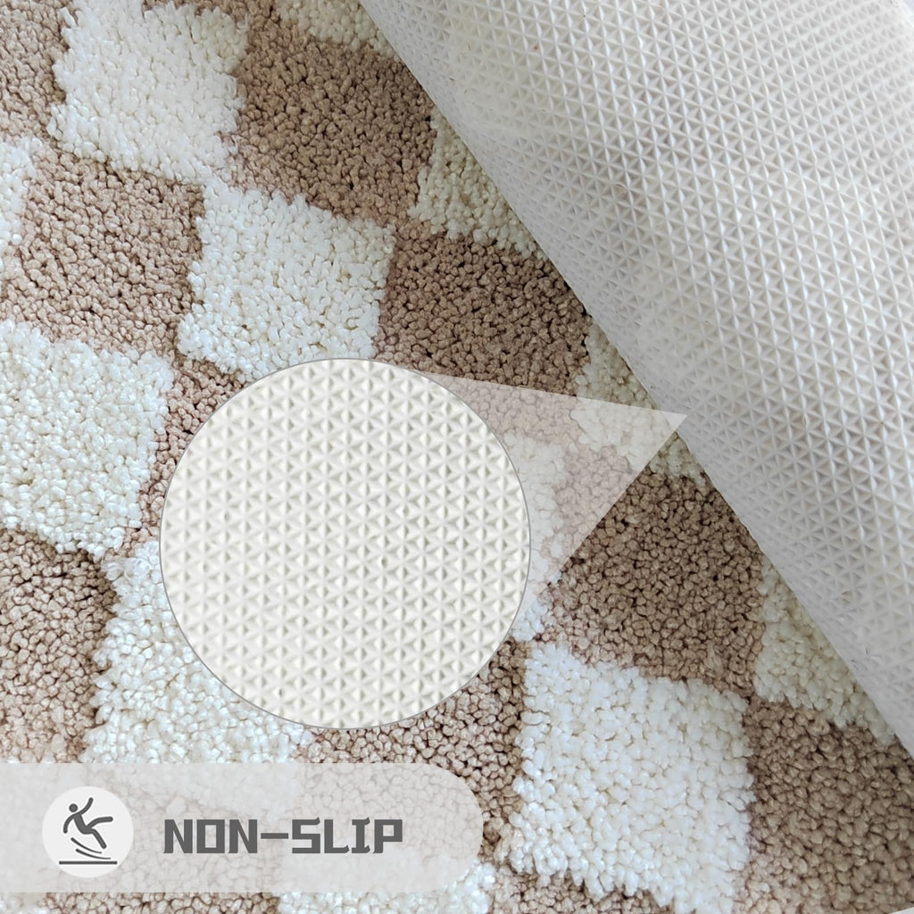 Cute Bath Mat for Bathroom Soft Super Absorbent Non Slip TPR Backing, Quick Drying, Machine Washable Bath