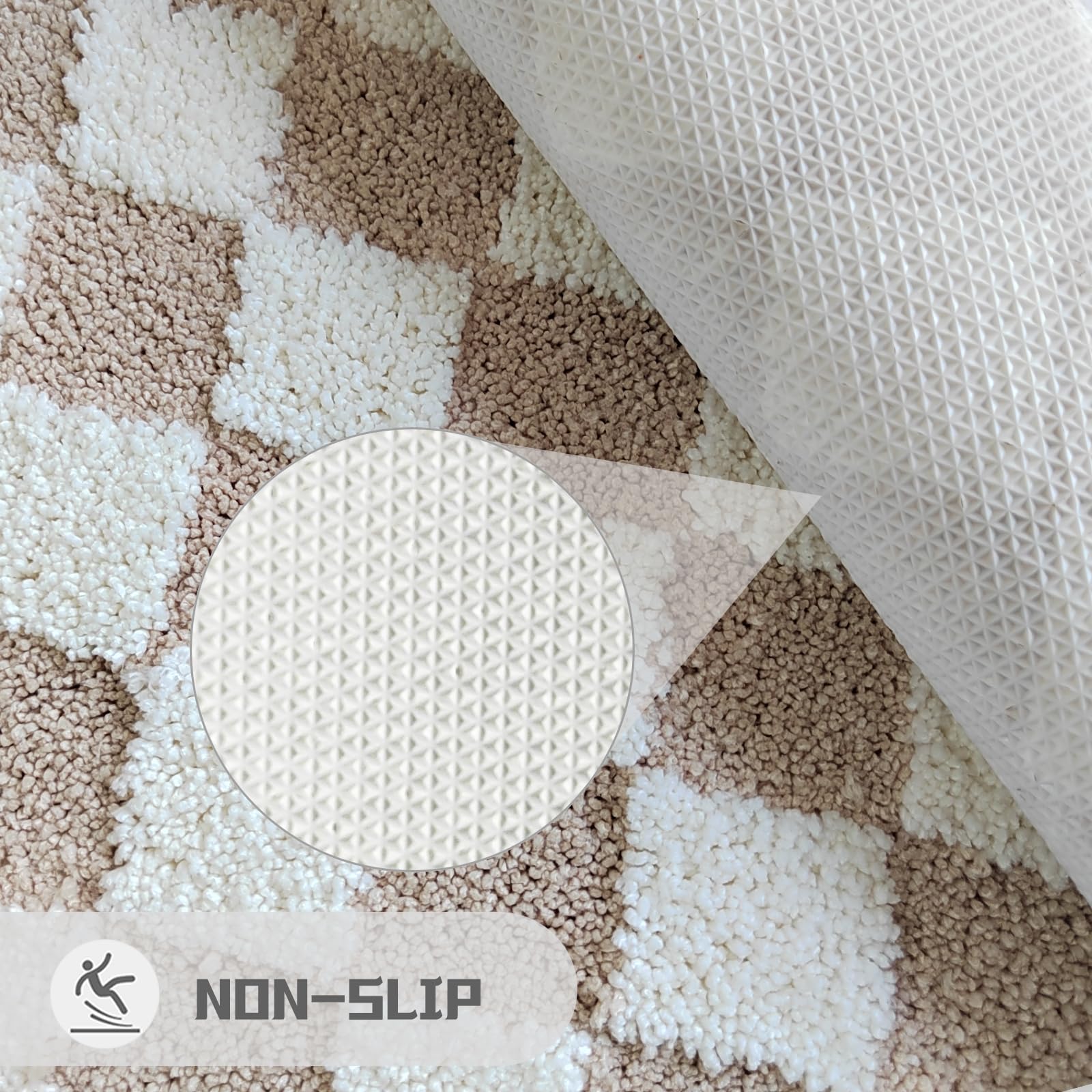 Cute Bath Mat for Bathroom Soft Super Absorbent Non Slip TPR Backing, Quick Drying, Machine Washable Bath