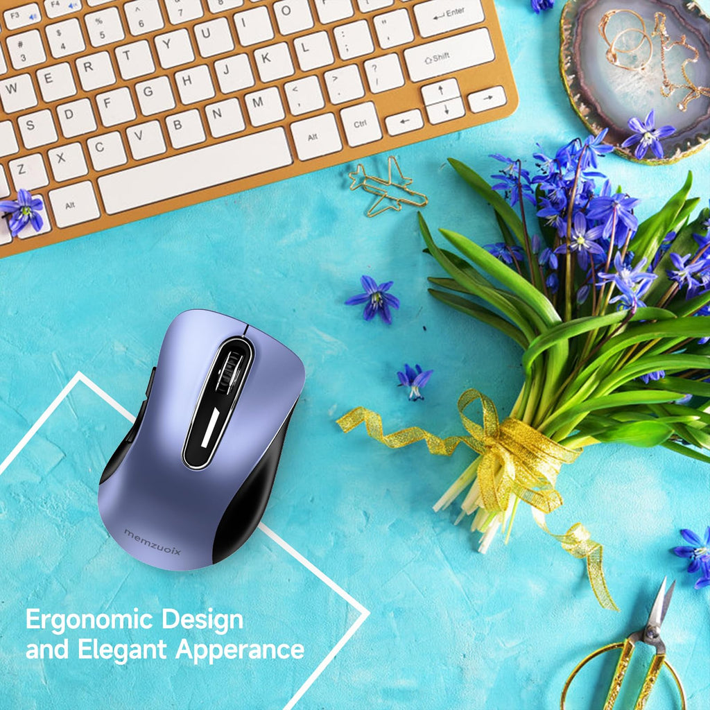 Portable Computer Wireless Mouse for Laptop, PC, Desktop, MacBook, 5 Buttons