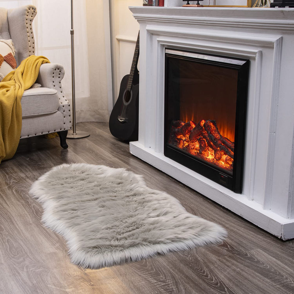 Ultra Soft Faux Fluffy/Fuzzy Shaggy Area Rug - Fur Chair Cover Seat Pad