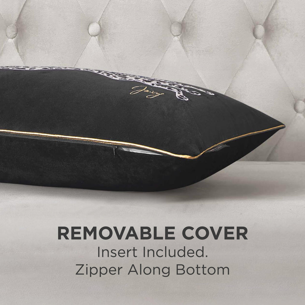 Juicy Couture Rectangle 1-Piece Living Room and Bedroom Décor, Decorative Accent, Premium Reversible Throw Pillow