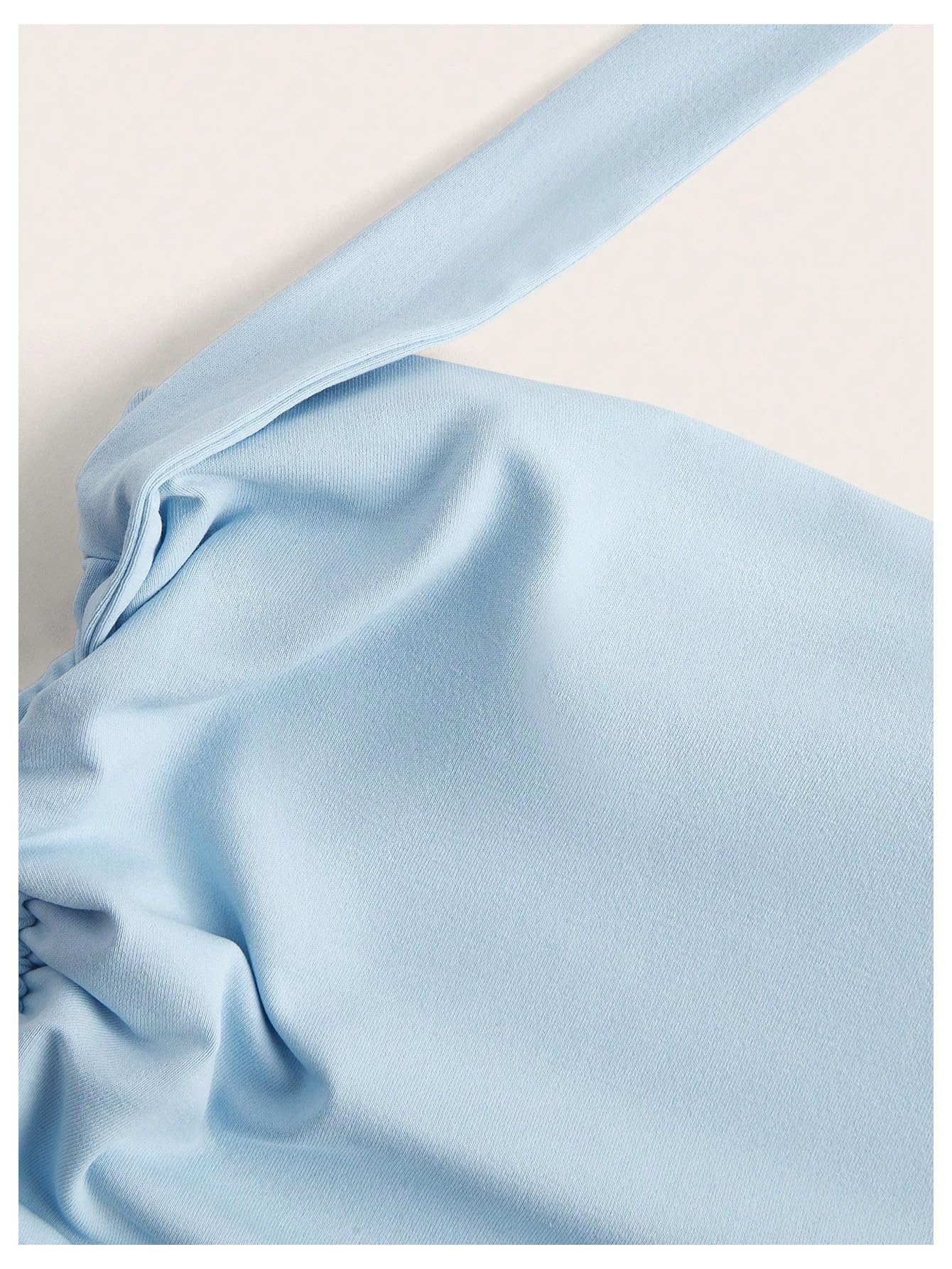 Women's Bubble Mini Dress Halter Backless Ruched Y2K Short Sundress with Built-in Shorts