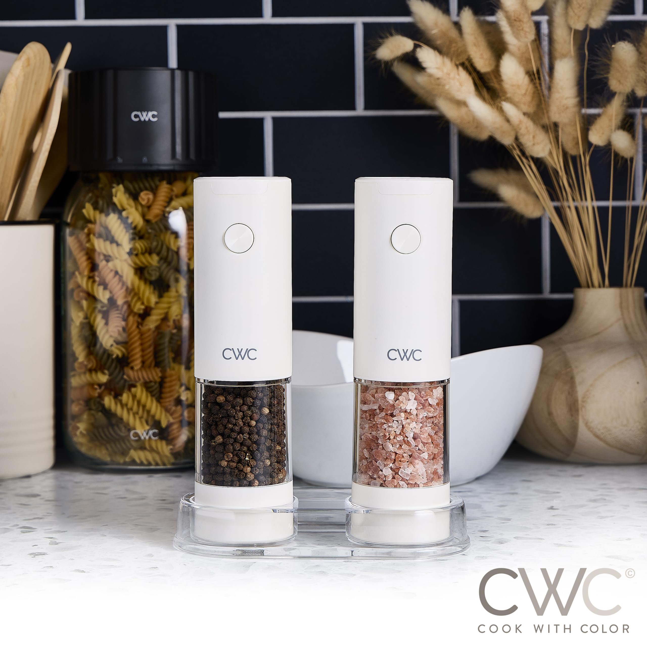 Electric Pepper & Salt Shaker Set of 2 Grinders