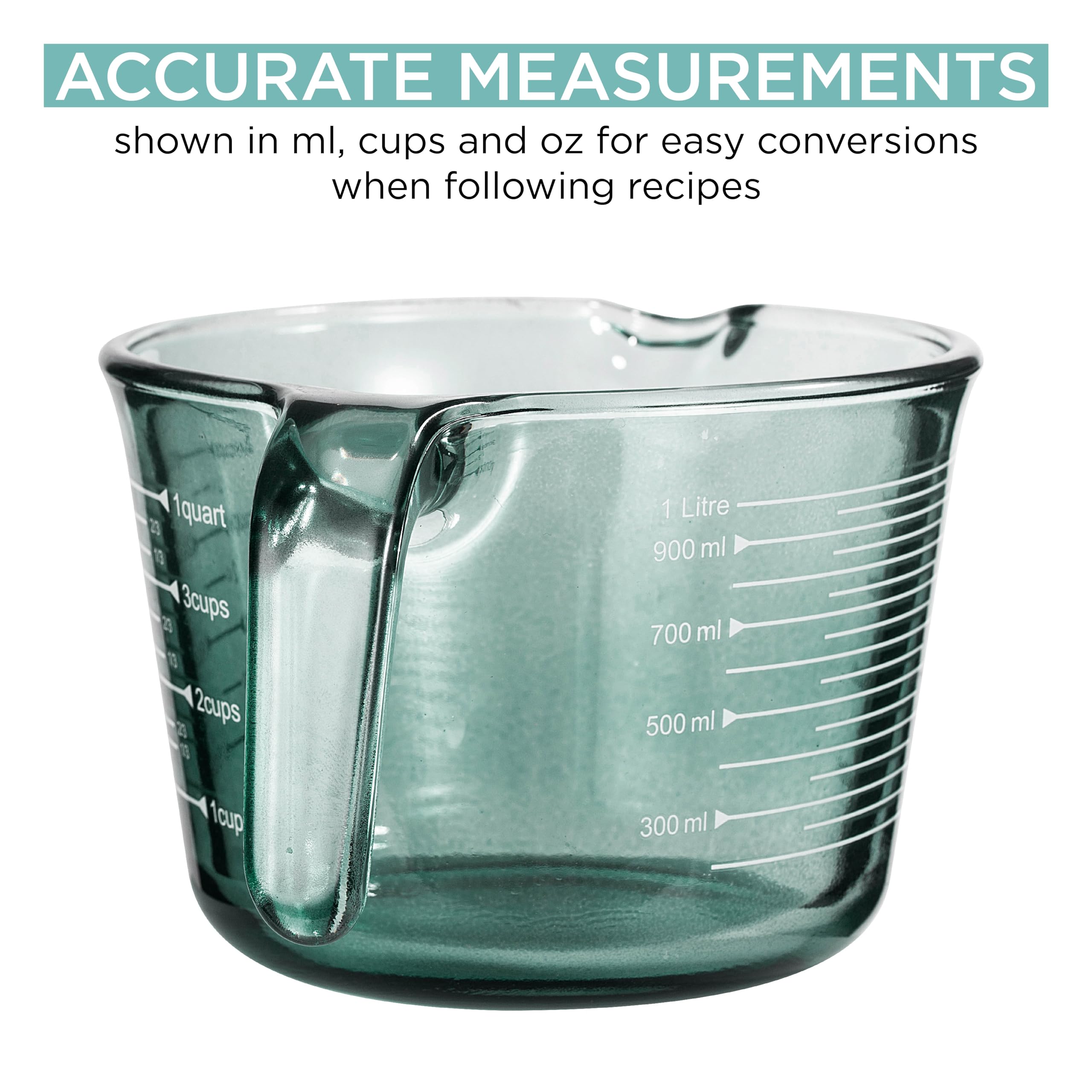 Glass Measuring Cups - Ideal for Cooking and Baking