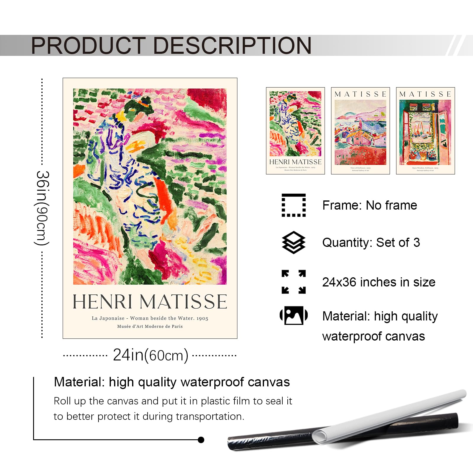 Set of 3 Retro Preppy Cherry Canvas Wall Art Posters â€?Funky Euphoria Abstract Aura Prints for Bedroom or Dorm Decor