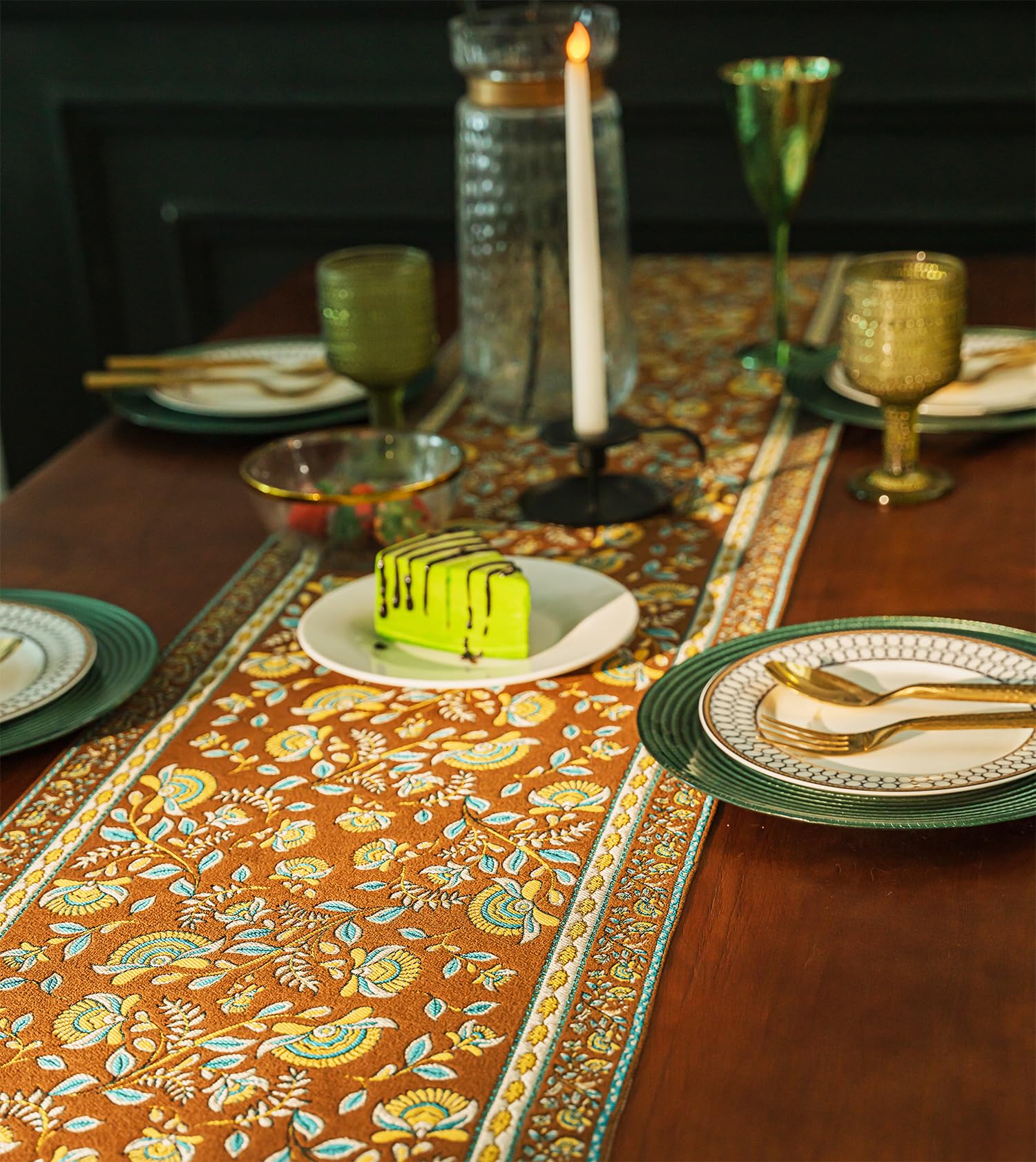 Retro-Luxury Tassels Table Runner Series for Kitchen Dining Table