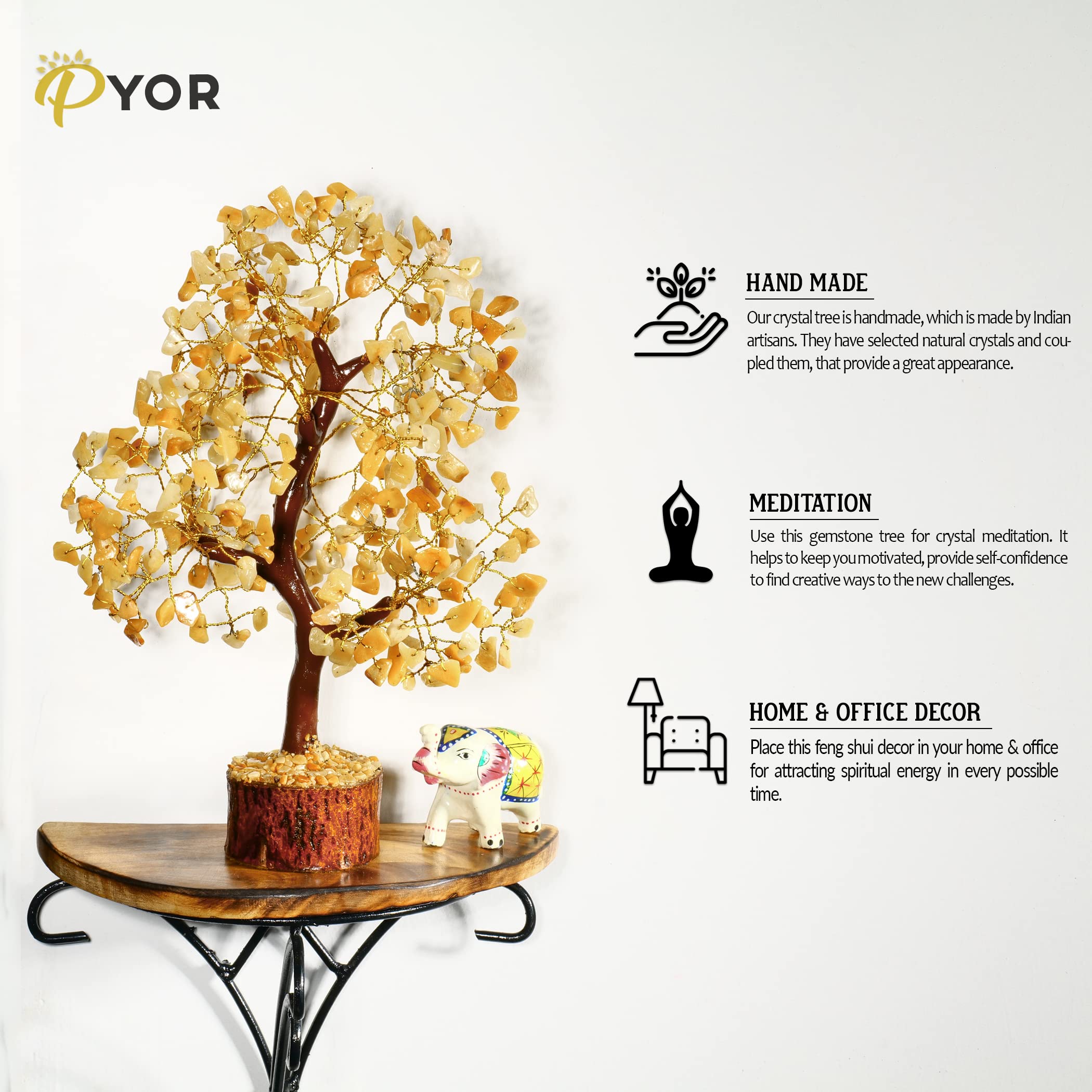 Rose Quartz Crystals Good Luck Money Tree