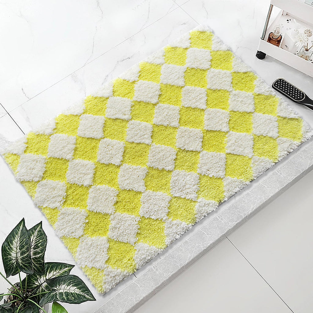 Cute Bath Mat for Bathroom Soft Super Absorbent Non Slip TPR Backing, Quick Drying, Machine Washable Bath