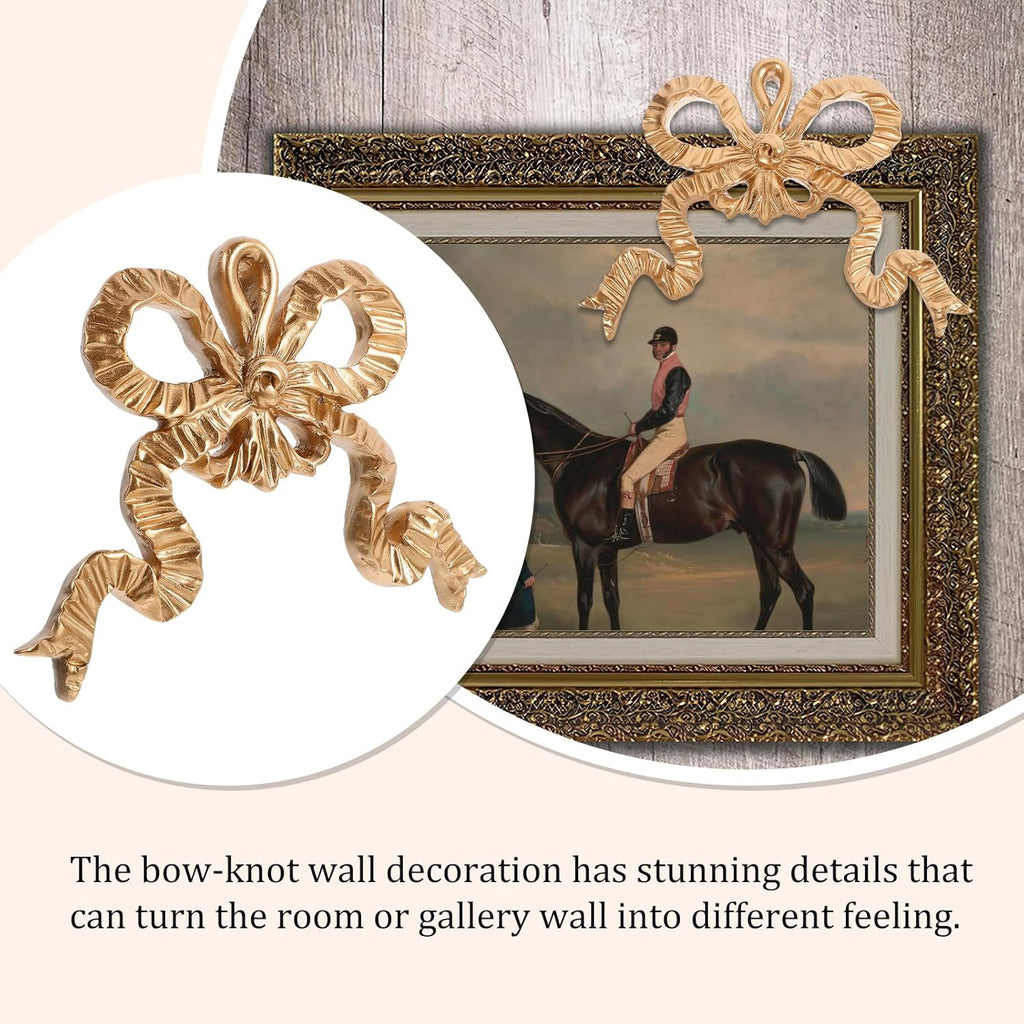 Bowknot Decoration Wall Hanging Resin Bow-knot Wall Art Pendant Photo Frame Bowknot Ornament for Furniture Wall Decor Bedroom