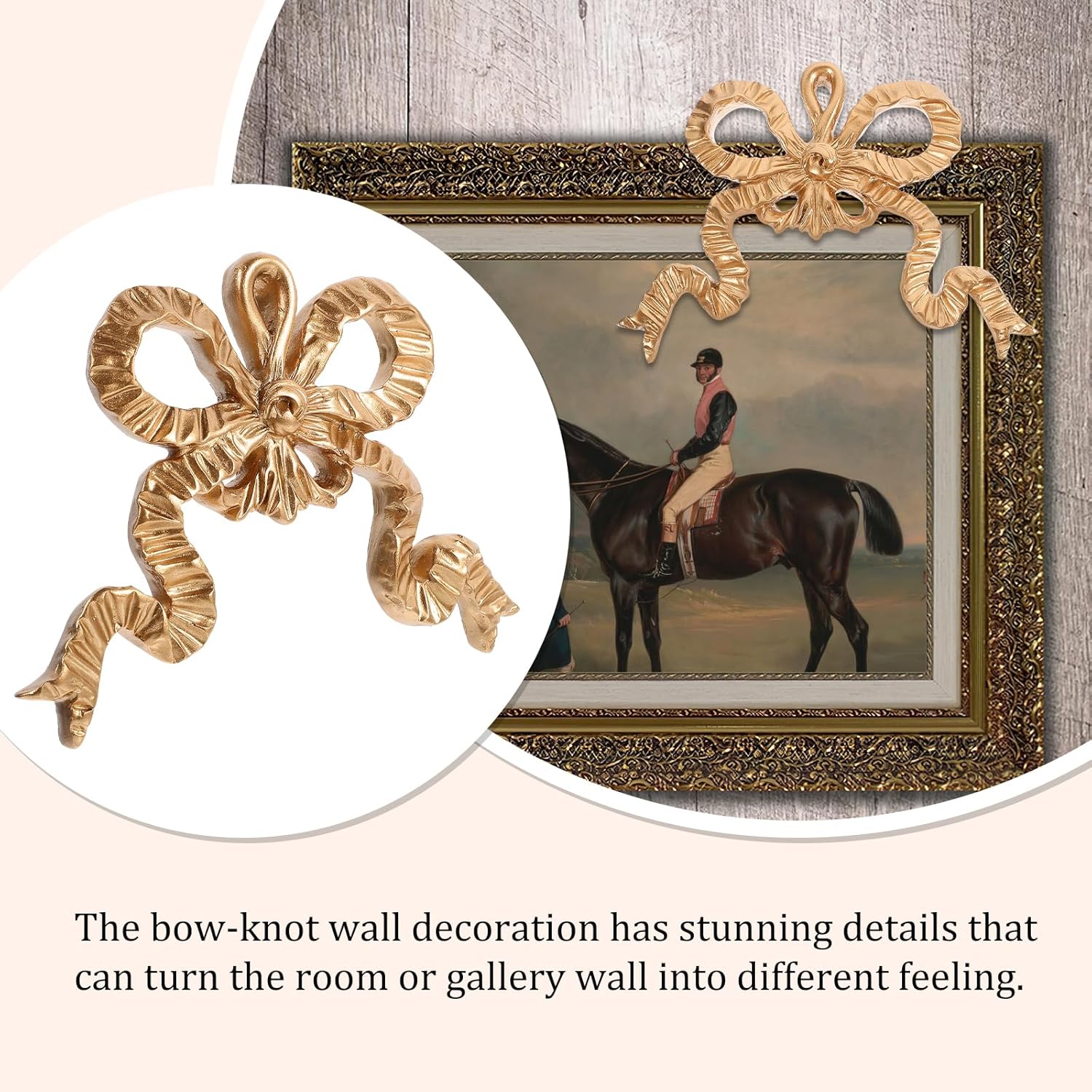 Bowknot Decoration Wall Hanging Resin Bow-knot Wall Art Pendant Photo Frame Bowknot Ornament for Furniture Wall Decor Bedroom