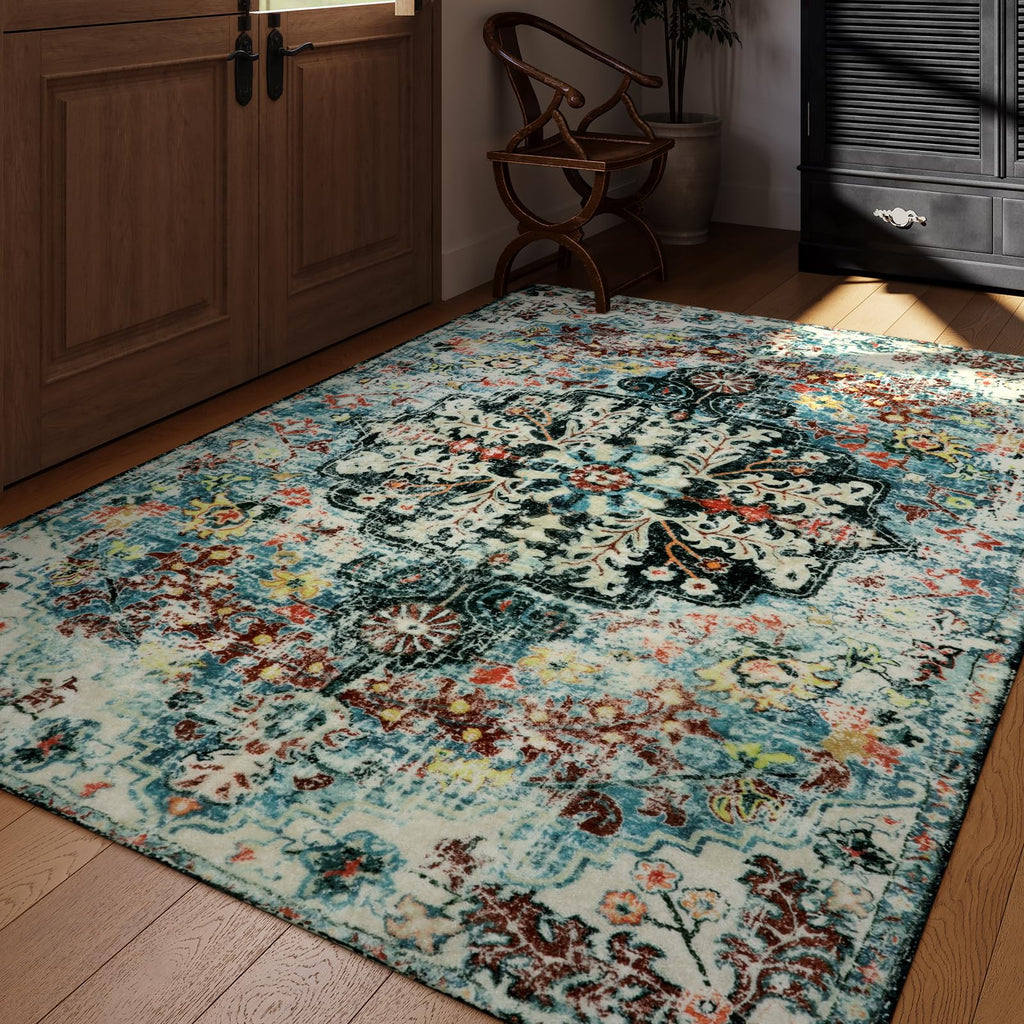 Floral Bohemian Medallion Area Rugs