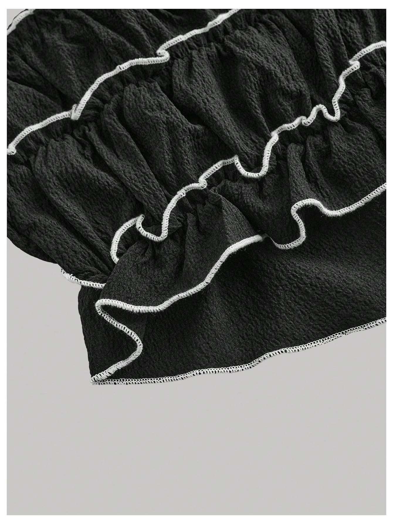 Women's Bow Tie Cami Tops Ruffle Spaghetti Strap Contrast Trim Asymmetrical Camisole Tank