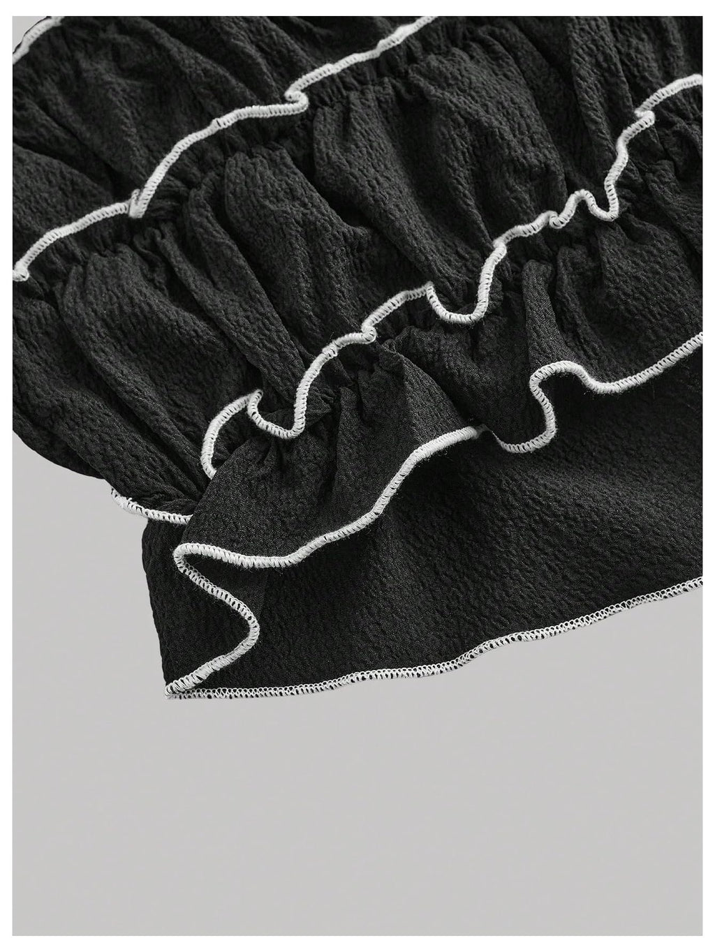 Women's Bow Tie Cami Tops Ruffle Spaghetti Strap Contrast Trim Asymmetrical Camisole Tank