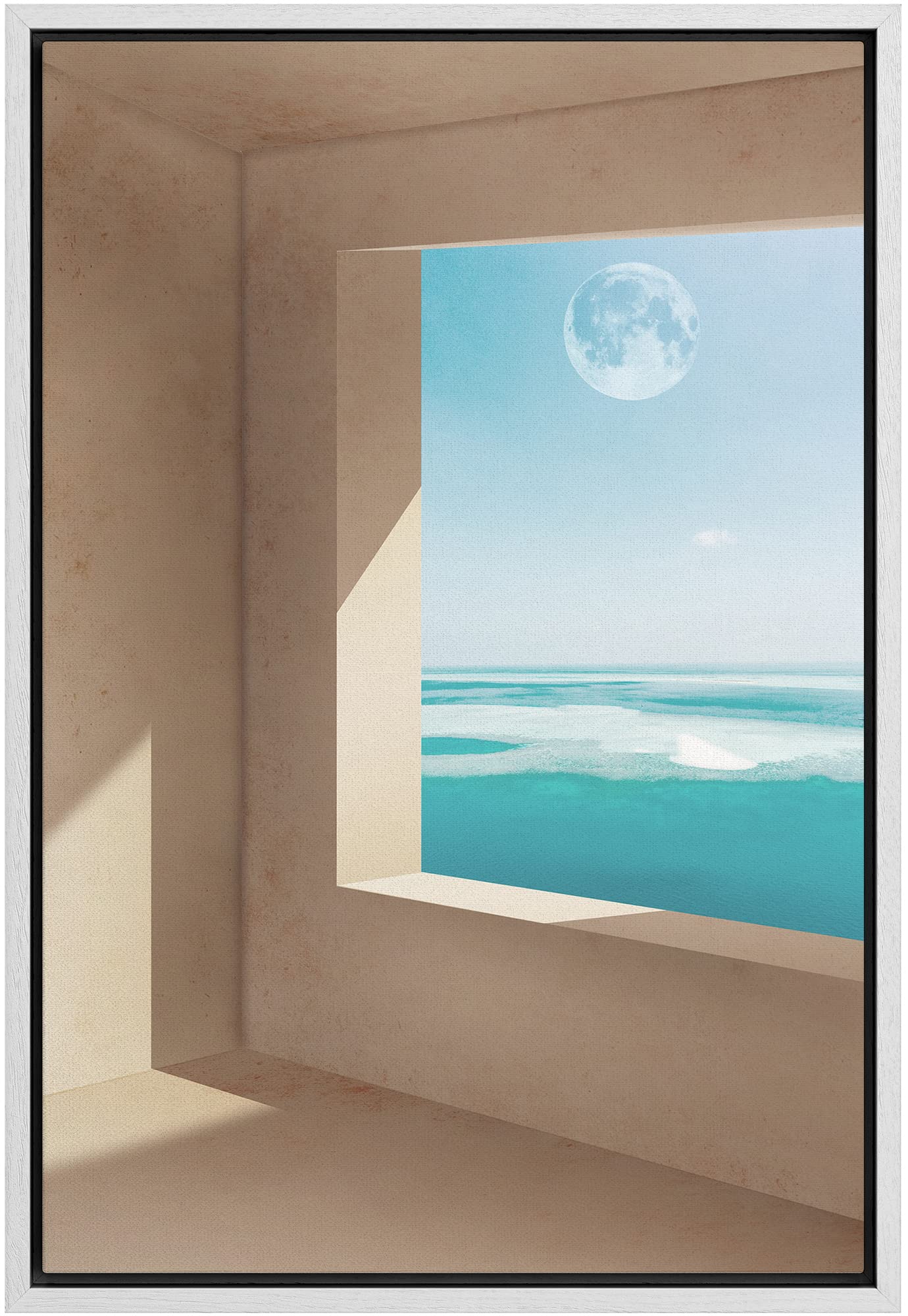 Framed Multicolored Disco Ball Canvas Print â€?Preppy Wall Art for Living Room, Bedroom, or Office