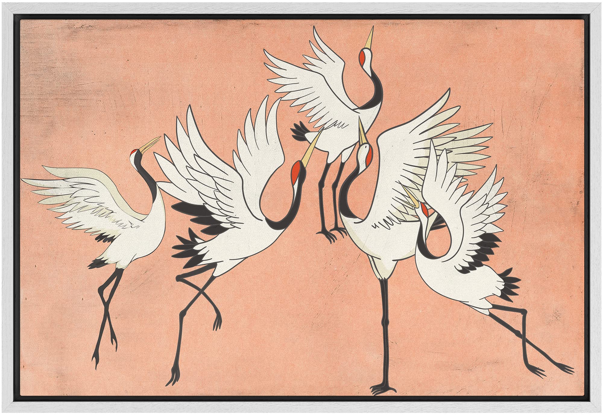 Framed Multicolored Disco Ball Canvas Print â€?Preppy Wall Art for Living Room, Bedroom, or Office