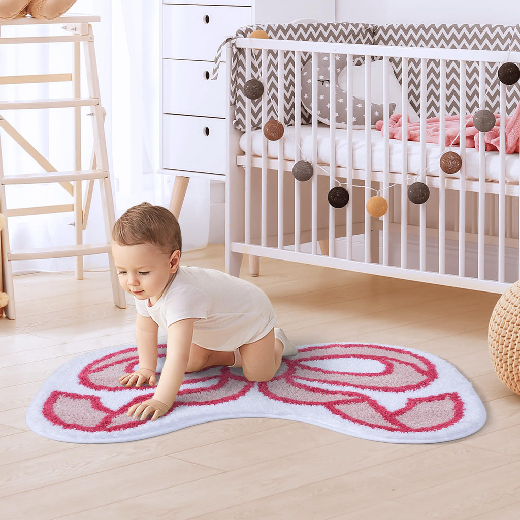 Coquette Bow Bath Mat Cute Bathroom Rugs Non Slip Absorbent Bath Rugs Bathroom Decor Machine Washable Floor Mats for Bathroom Tub Shower