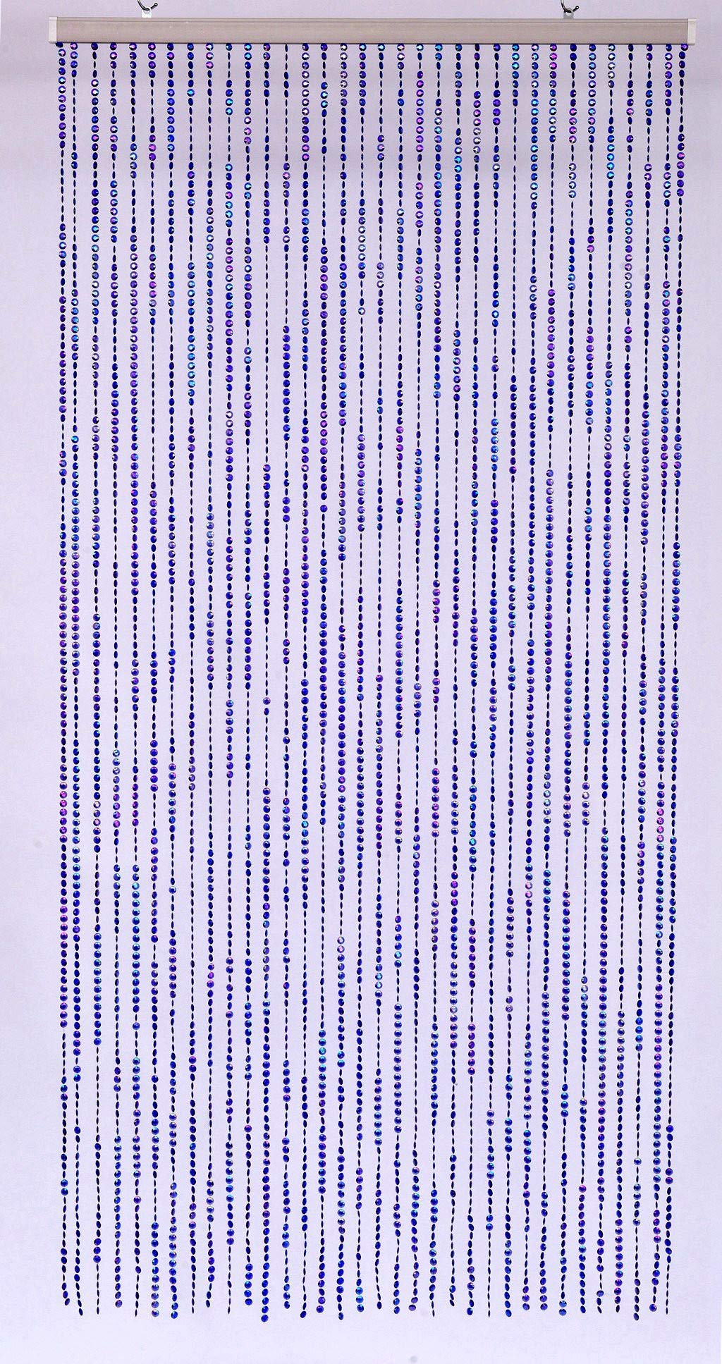 Strands Iridescent Crystal Beaded Curtain for Doorway Room Divider Party Bedroom Decorations, Diamond Cut Bead Curtain, 34 PCS 3FT X 9FT