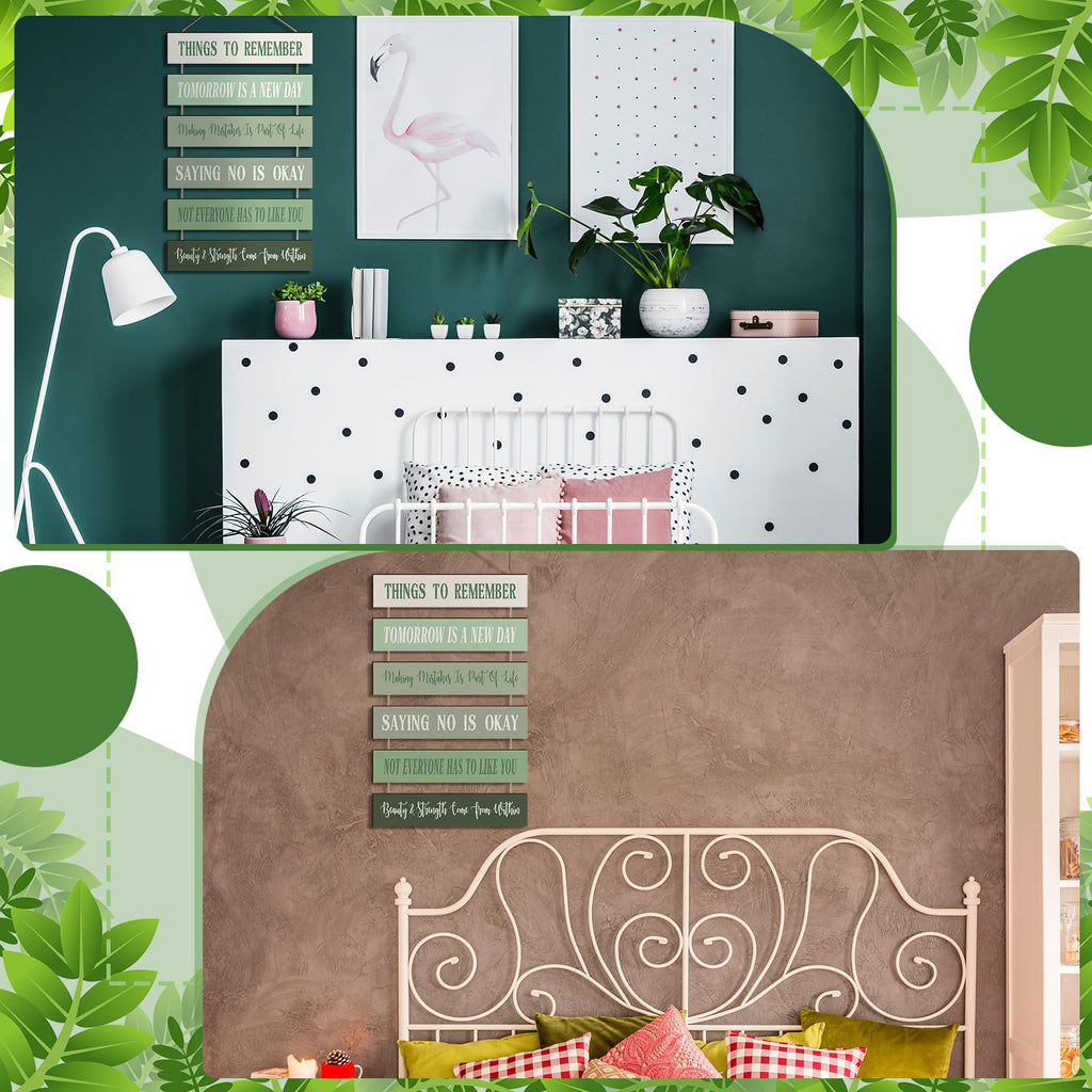 Cute Preppy Inspirational Wall Art - Positive Quotes Wall Decor Wooden Room Sign