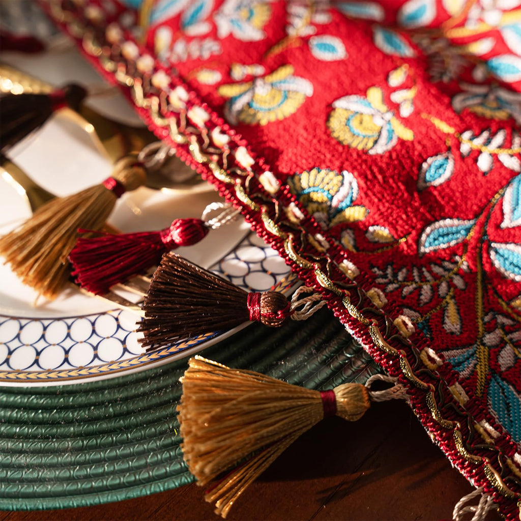 Retro-Luxury Tassels Table Runner Series for Kitchen Dining Table