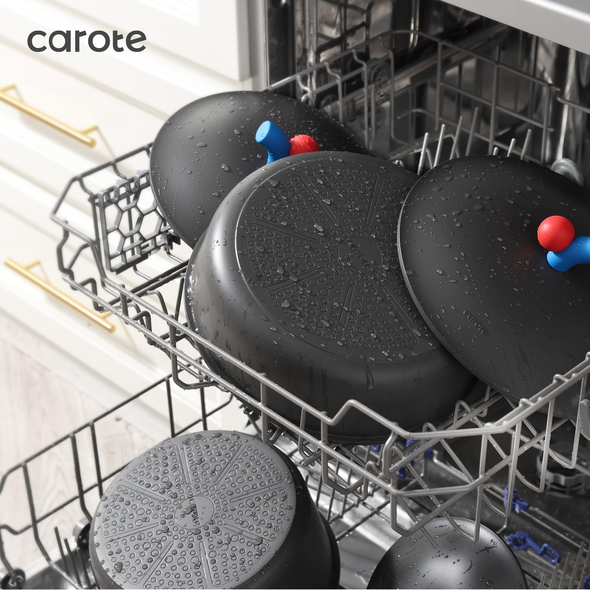 Pots and Pans Set Non Stick, Nonstick Cookware Set, Oven/Dishwasher/Fridge Safe Pots and Pans, RV Safe Cookware, 23pcs Gift Set Detachable Handle