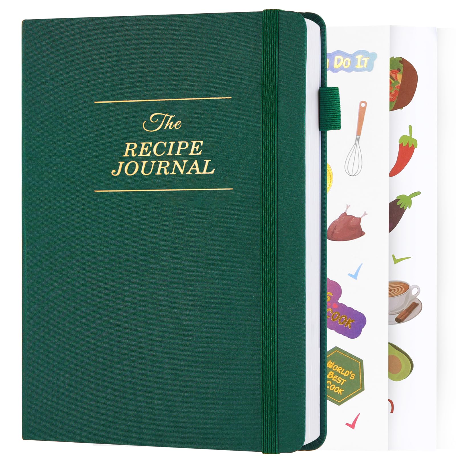 Recipe Book to Write in Your Own Recipes, Personal Cook Books to Write in and Hardcover Recipe Notebook with 2 colorful stickers for Family Recipes(A5)