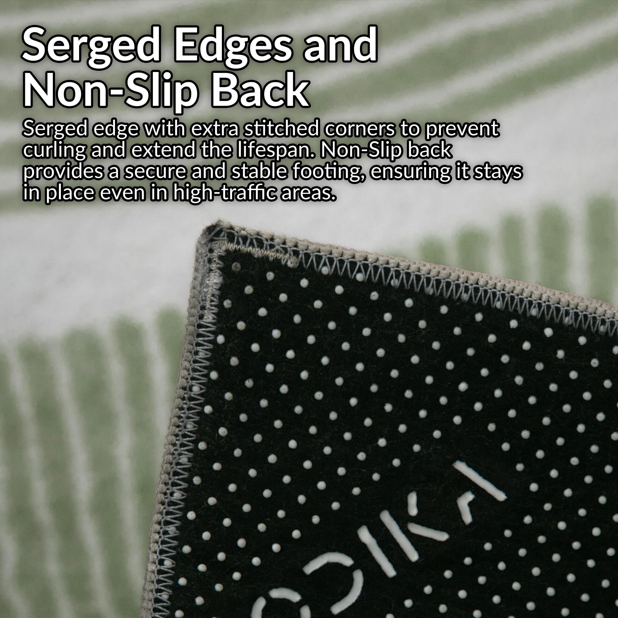 Zen Garden Area Rug - Ultra Soft Area Rug, Non Slip, Stain Resistant Living Room Rug, Washable Area Rugs for Living Room, Rugs for Bedroom