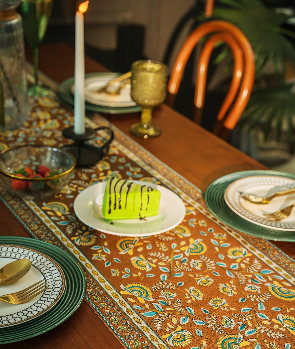 Retro-Luxury Tassels Table Runner Series for Kitchen Dining Table