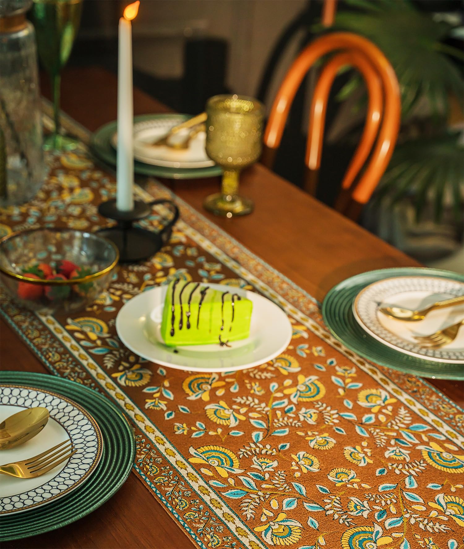 Retro-Luxury Tassels Table Runner Series for Kitchen Dining Table