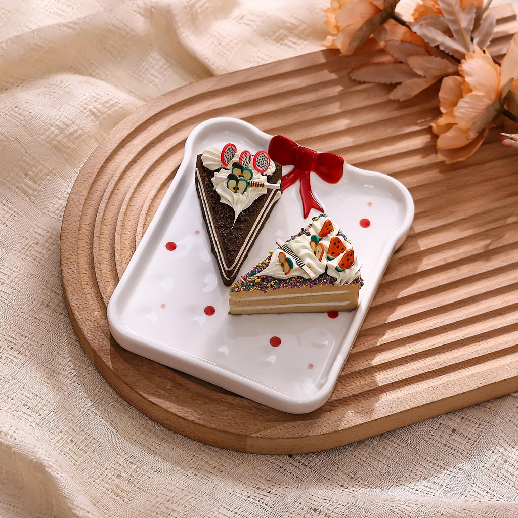 Cute Bow Ceramic Dessert Plates, Dinner Plate