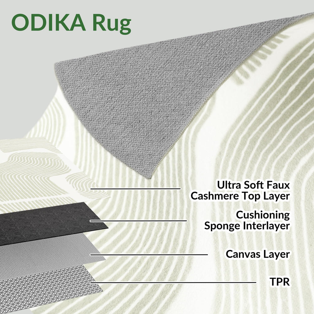 Zen Garden Area Rug - Ultra Soft Area Rug, Non Slip, Stain Resistant Living Room Rug, Washable Area Rugs for Living Room, Rugs for Bedroom