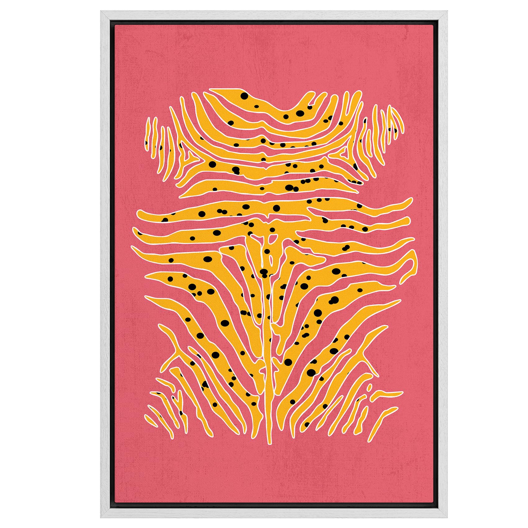 Framed Multicolored Disco Ball Canvas Print â€?Preppy Wall Art for Living Room, Bedroom, or Office