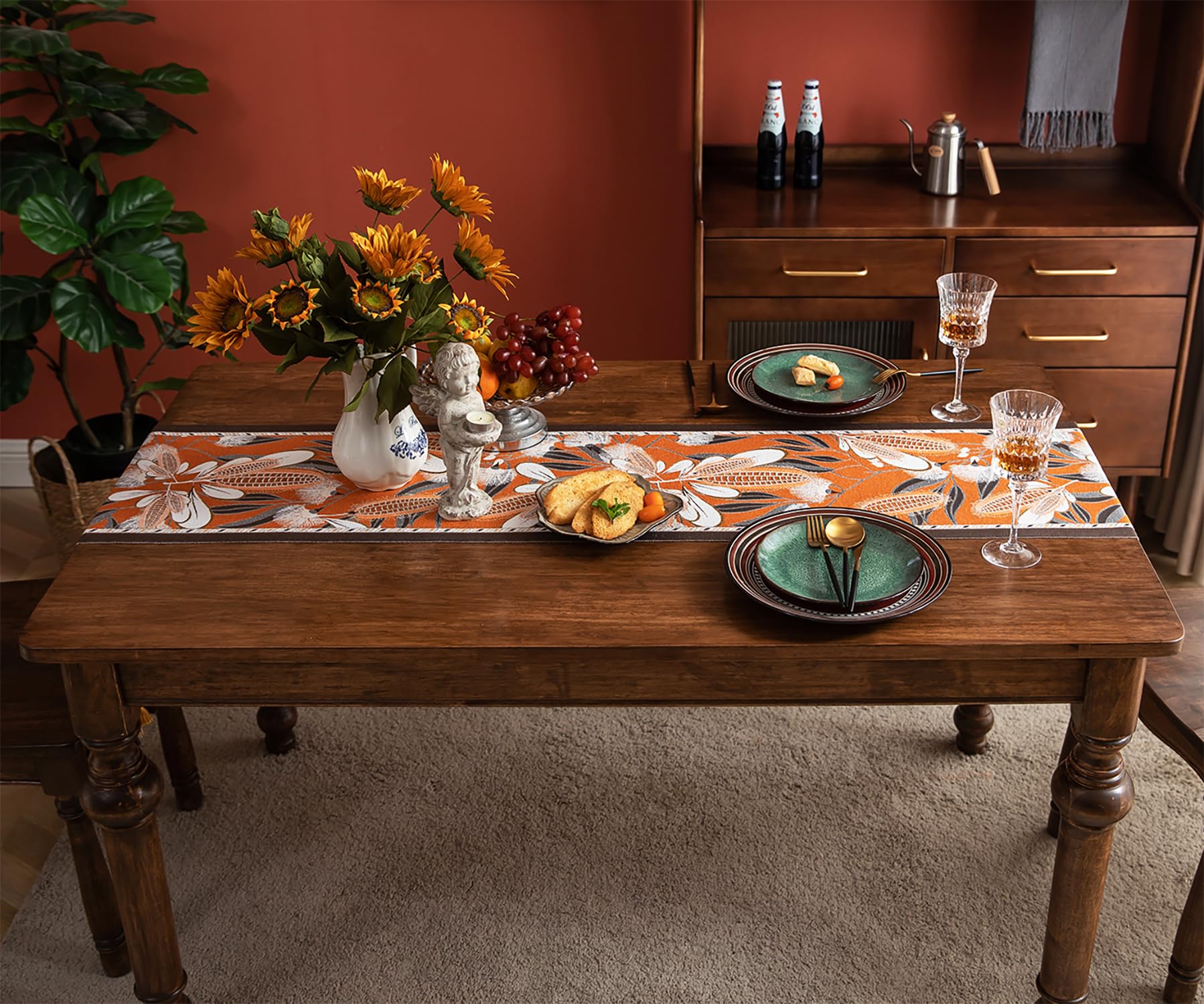 Retro-Luxury Tassels Table Runner Series for Kitchen Dining Table