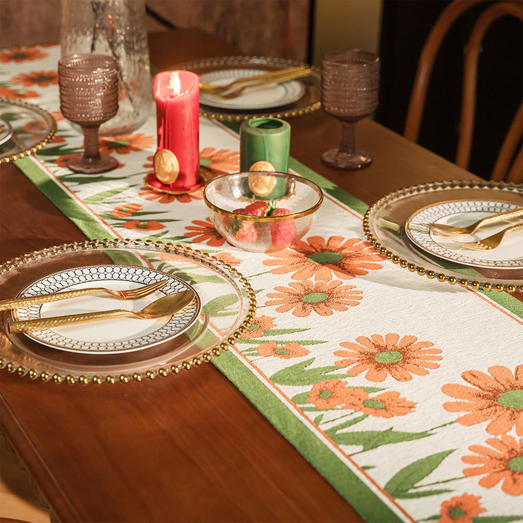 Retro-Luxury Tassels Table Runner Series for Kitchen Dining Table