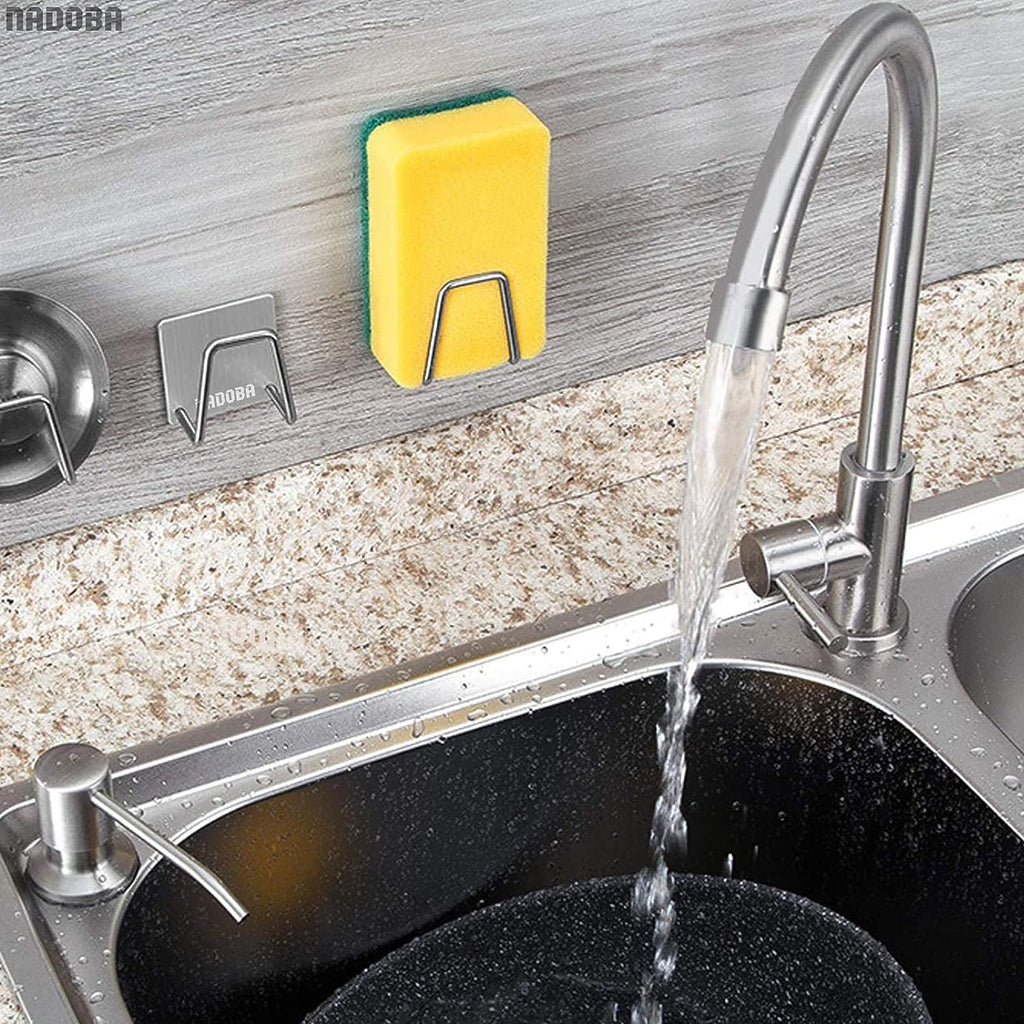 Stainless Steel Sponge Holder for Kitchen Sink â€?Compact & Durable, Easy to Install, Keeps Sponge Dry, Saves Storage Space