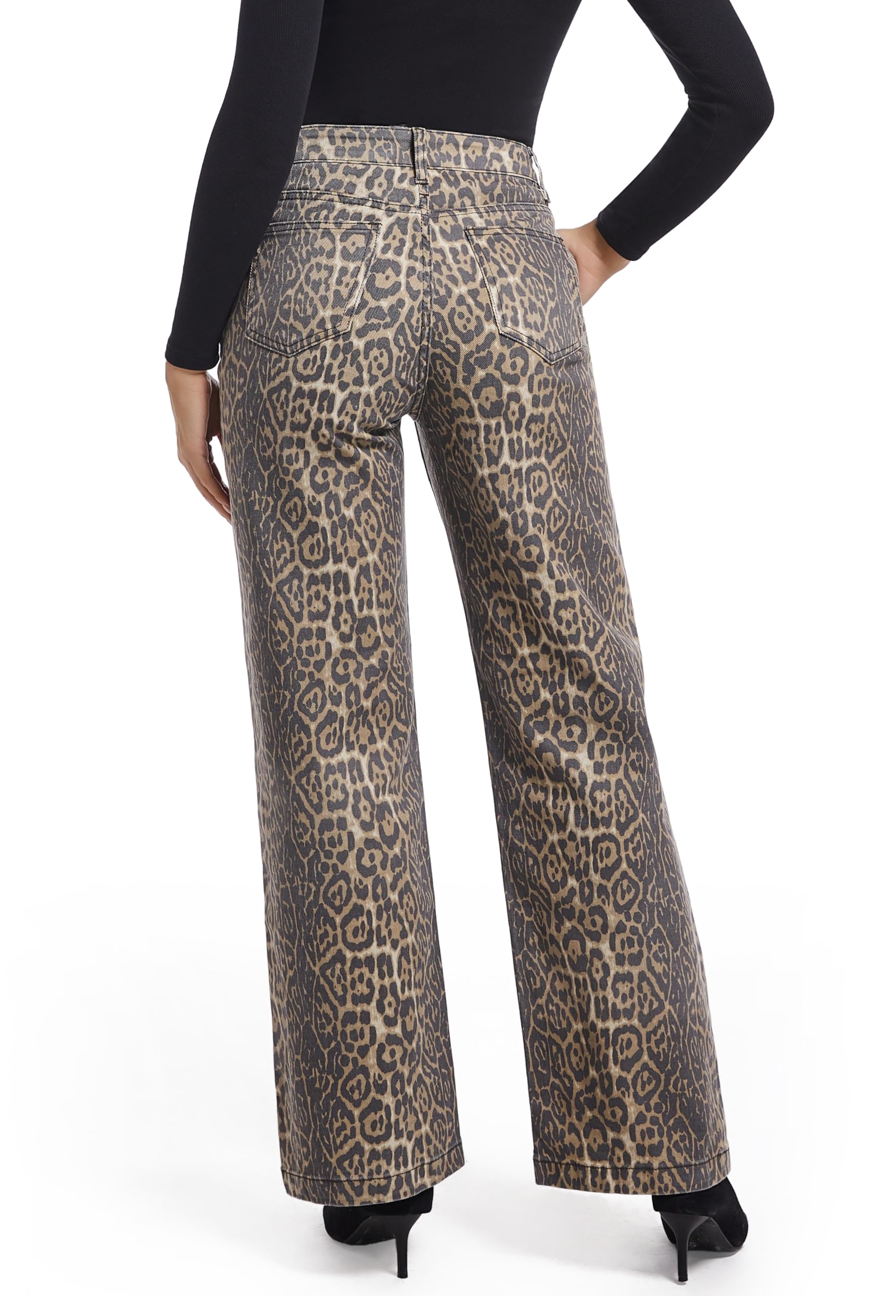 Women's Jeans Straight Leg Casual High Waisted Stretch