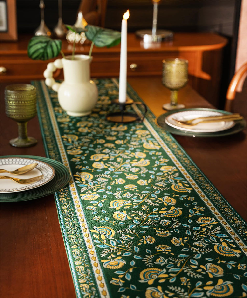 Retro-Luxury Tassels Table Runner Series for Kitchen Dining Table