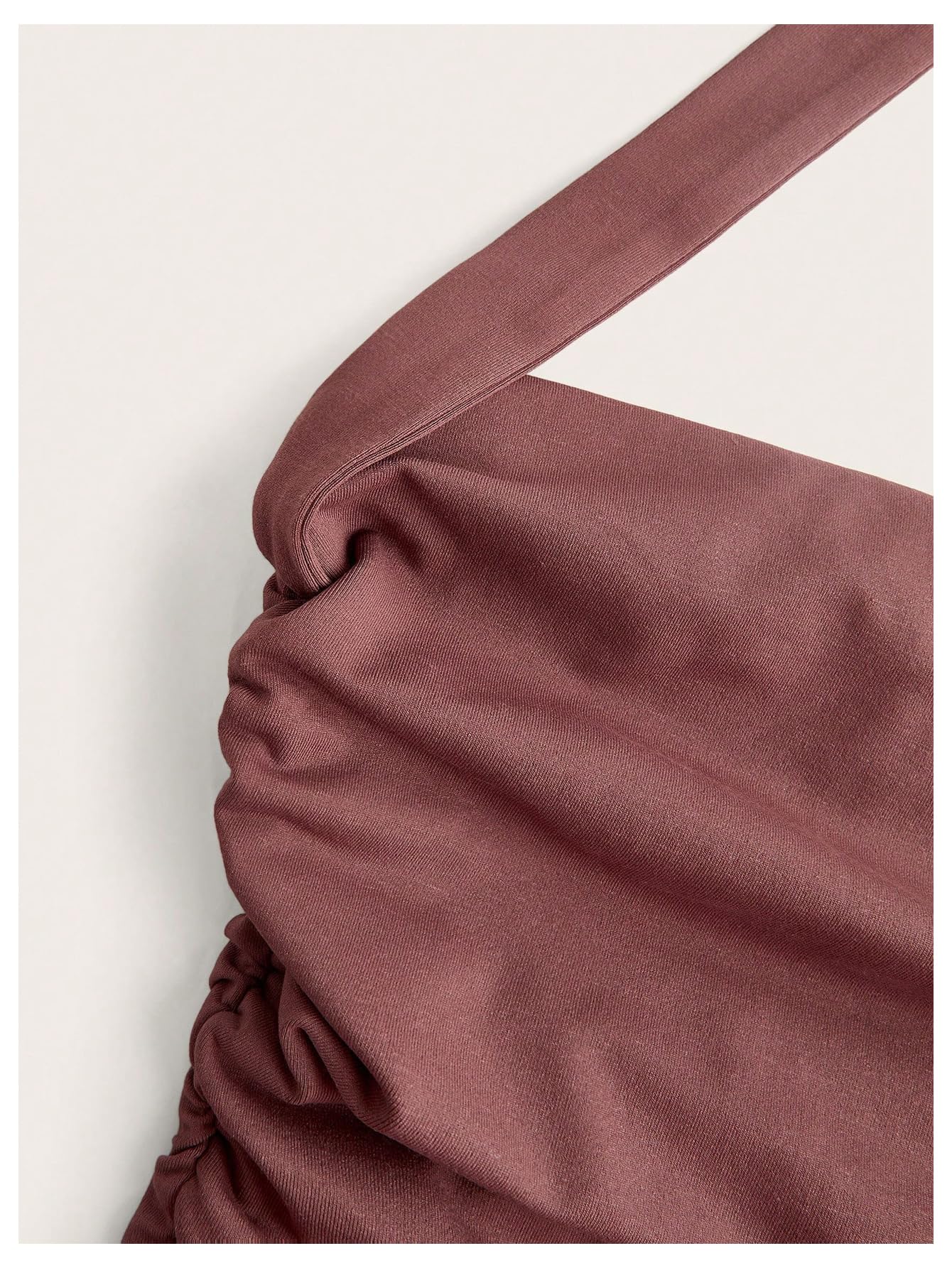 Women's Bubble Mini Dress Halter Backless Ruched Y2K Short Sundress with Built-in Shorts