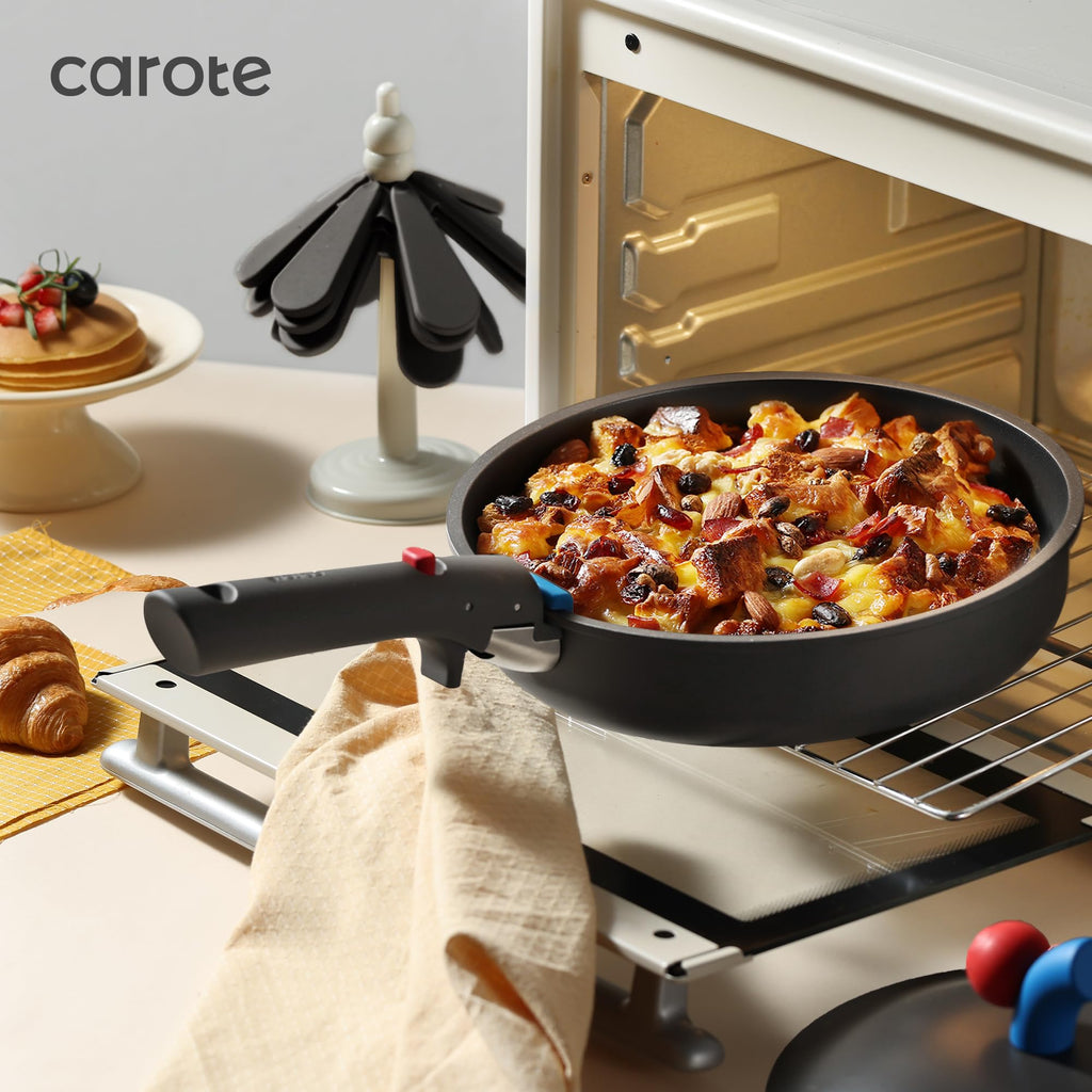 Pots and Pans Set Non Stick, Nonstick Cookware Set, Oven/Dishwasher/Fridge Safe Pots and Pans, RV Safe Cookware, 23pcs Gift Set Detachable Handle