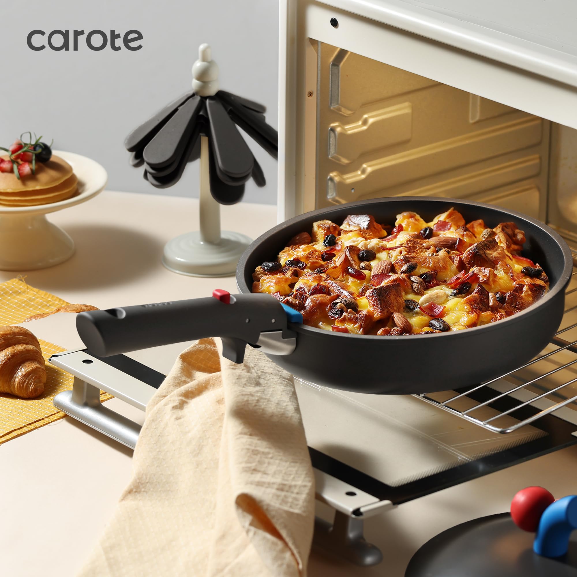 Pots and Pans Set Non Stick, Nonstick Cookware Set, Oven/Dishwasher/Fridge Safe Pots and Pans, RV Safe Cookware, 23pcs Gift Set Detachable Handle