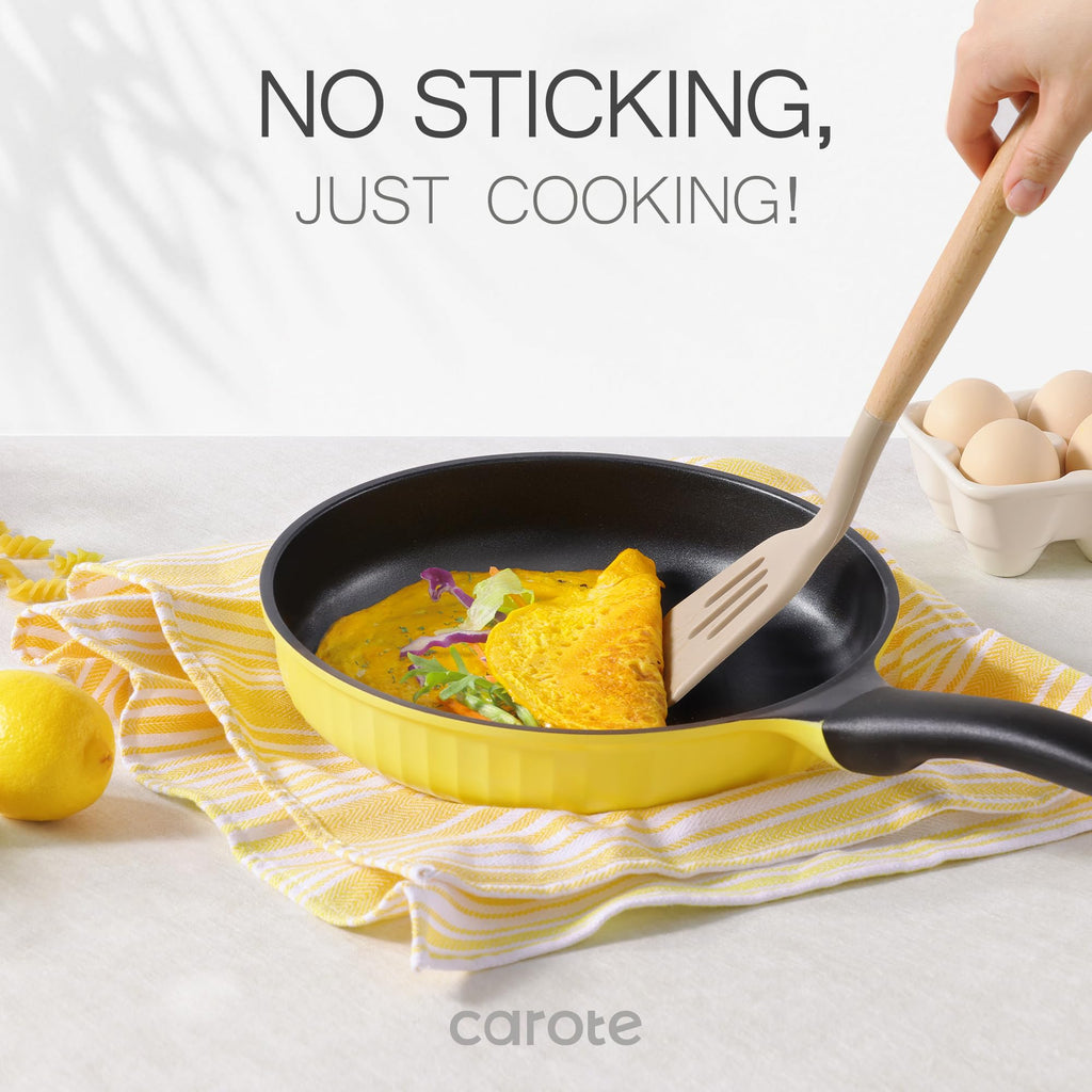 Ceramic Pots and Pans, Nonstick Cookware Set Kitchen Cooking Sets, 14pcs Induction Pot and Pan Non Stick