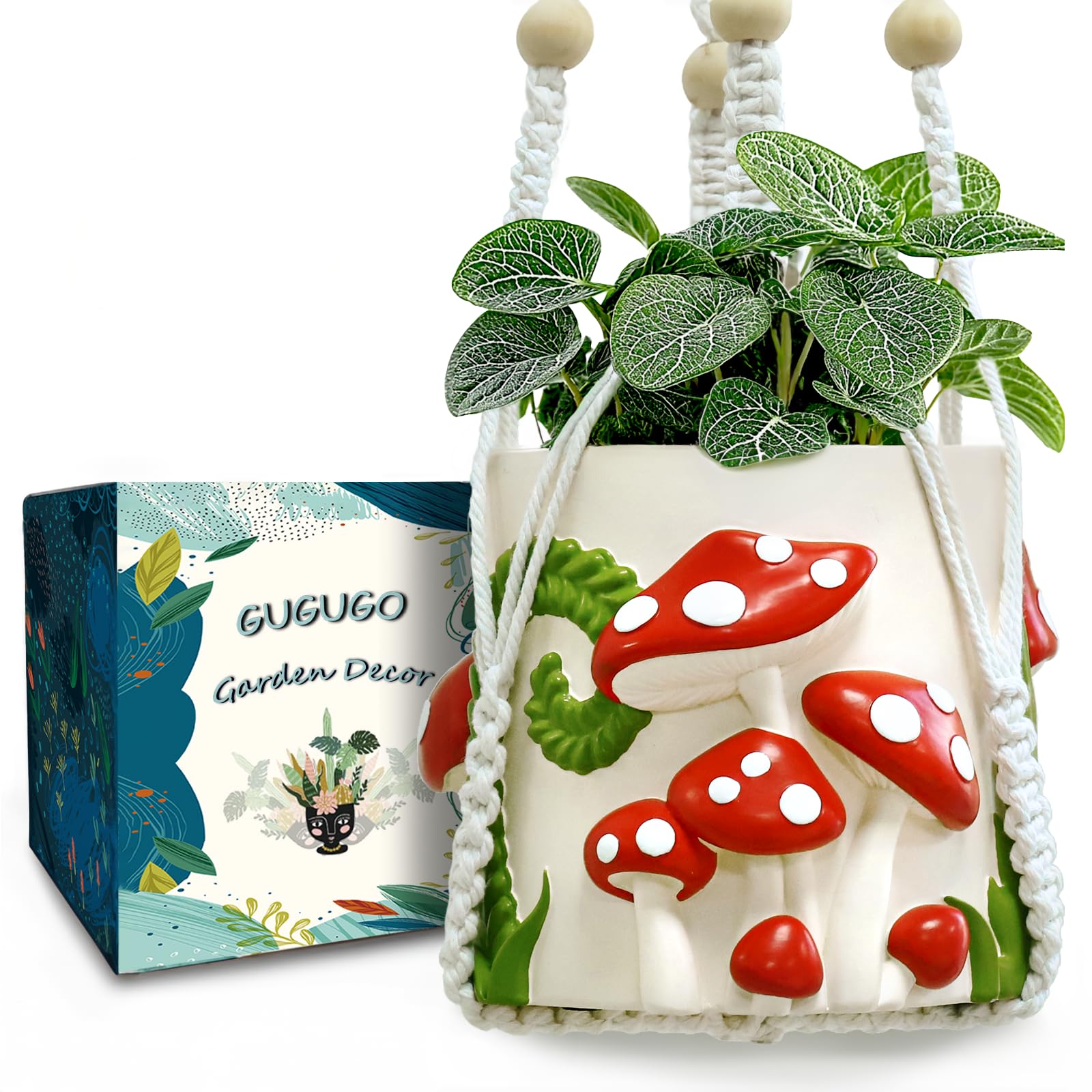 Colorful Squiggle Lines Planters Cute Unique Rainbow Planter with Drainage, Vintage Retro Flower Plant pots for Indoor & Outdoor Plants, Eclectic Succulent Gardening Pot for Boho Modern Décor