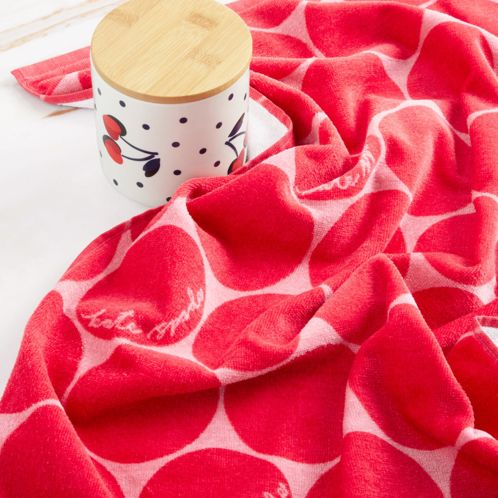 Kate Spade New York Joy Dot Kitchen Towels 2-Pack Set, Absorbent 100% Cotton Velour, 17"x28"