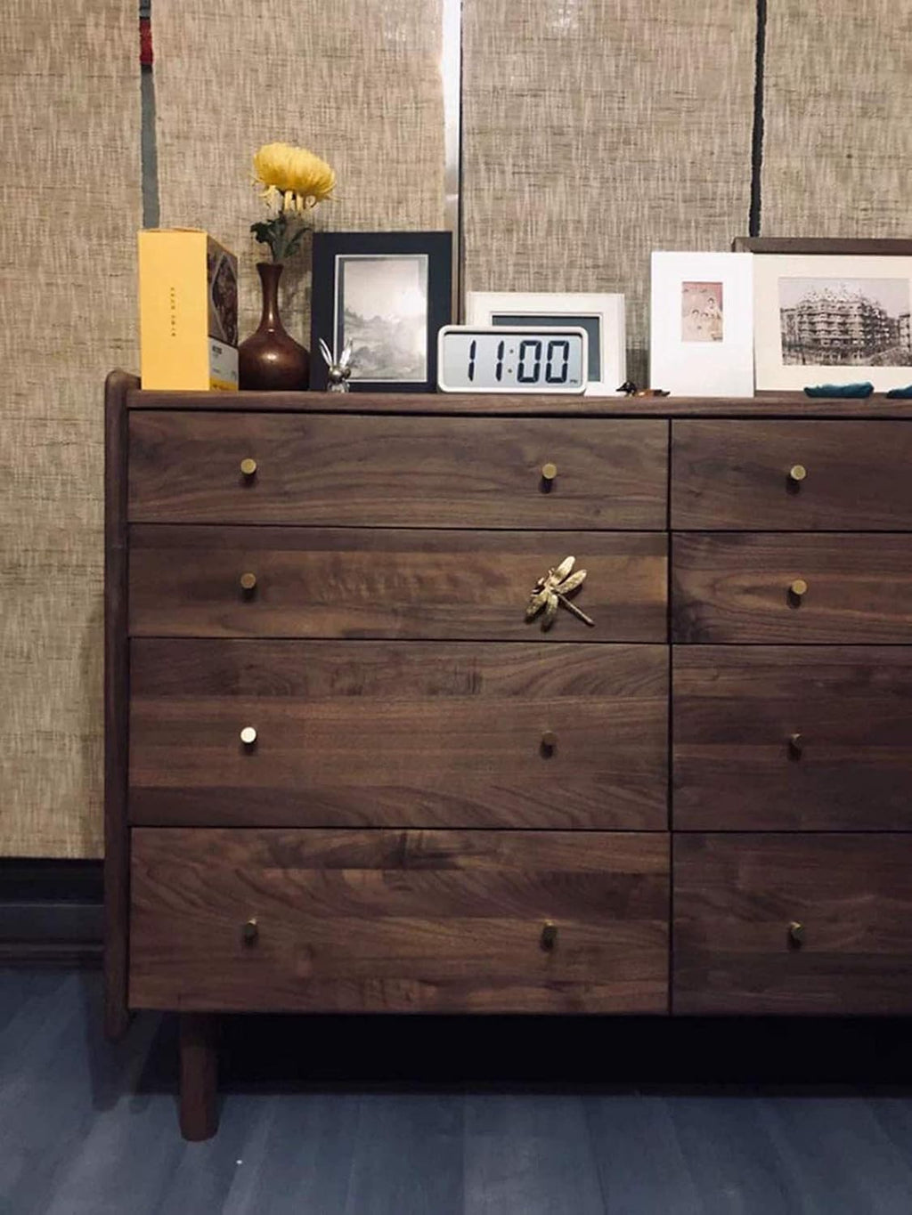 Gold 4 Pack Brass Knobs for Dresser, Drawers and Cabinet Decorative