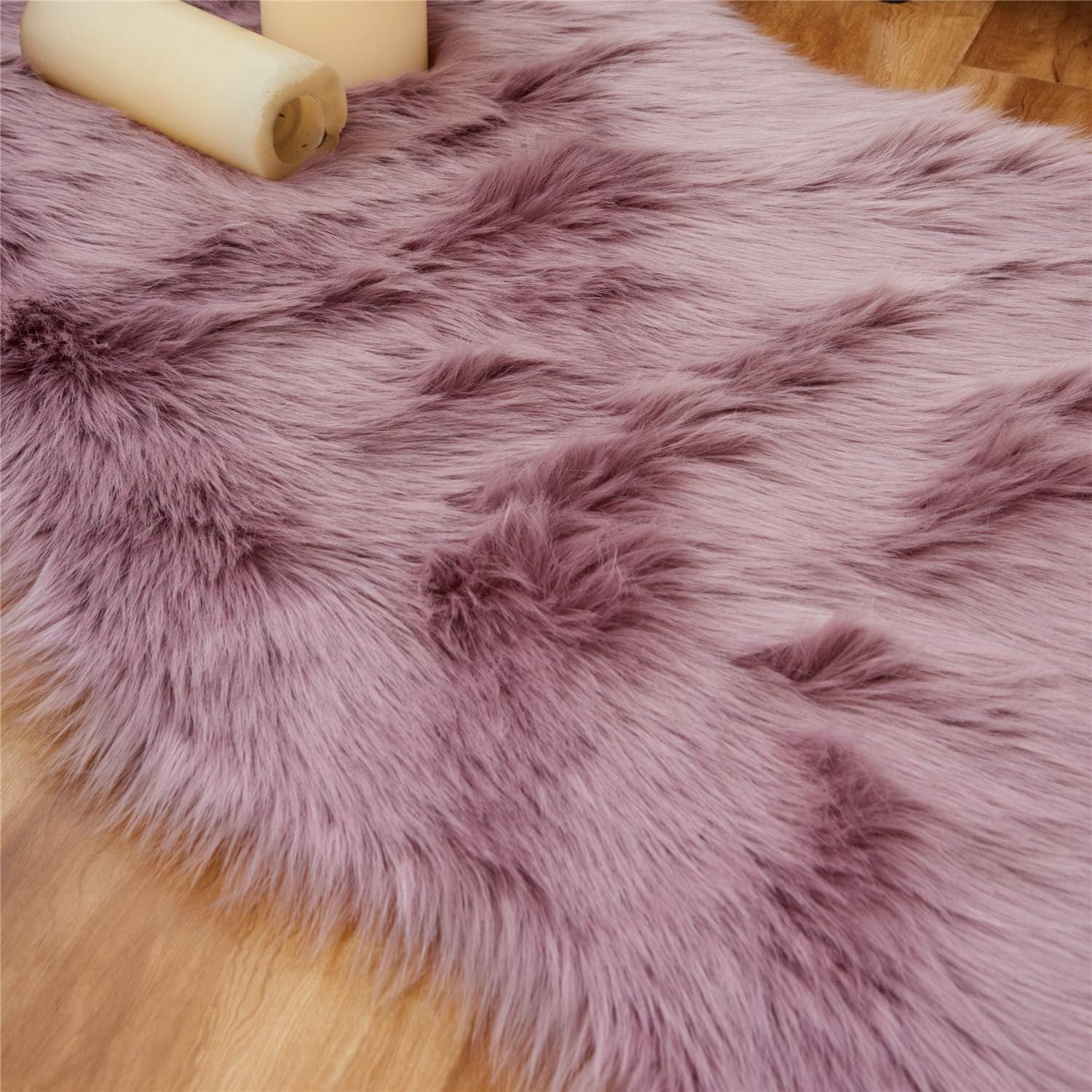 Ultra Soft Faux Fluffy/Fuzzy Shaggy Area Rug - Fur Chair Cover Seat Pad