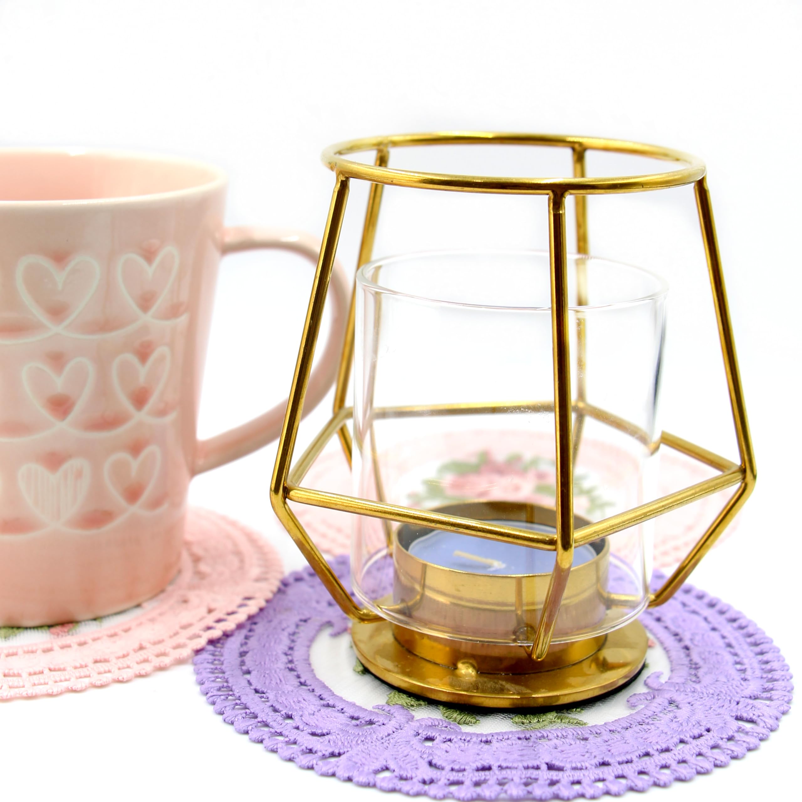 Vintage Lace Pink Coasters 4.5'' 8pk