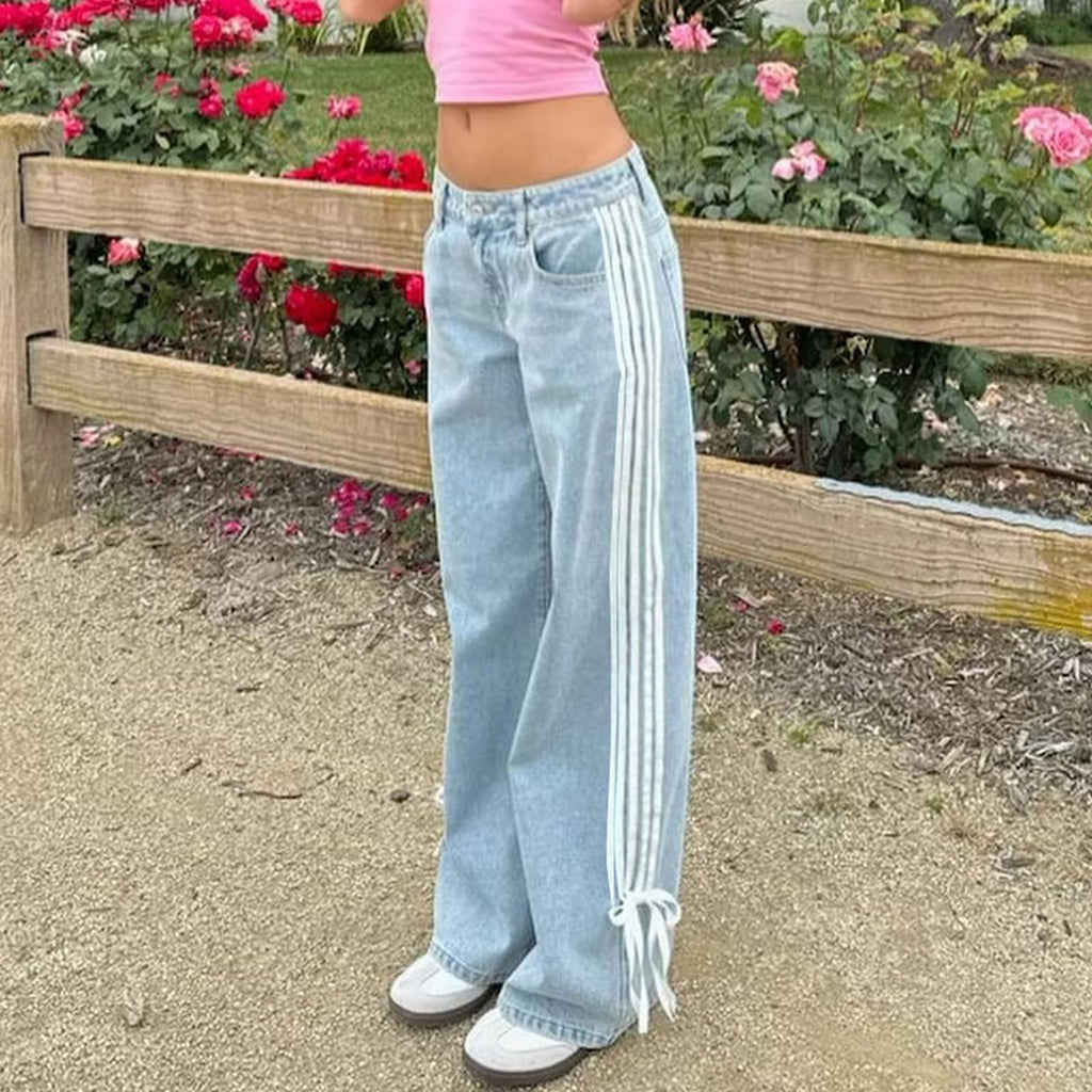 Women's Y2K High-Waisted Boyfriend Jeans â€?Streetwear Denim Pants