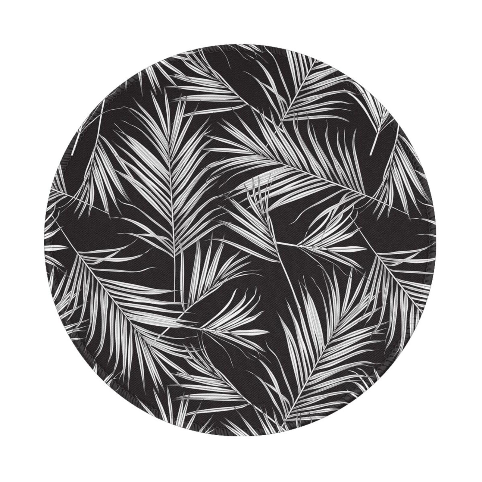 Round Mouse Pad Desk Top - Stitched Edges 8 X 8 Inch