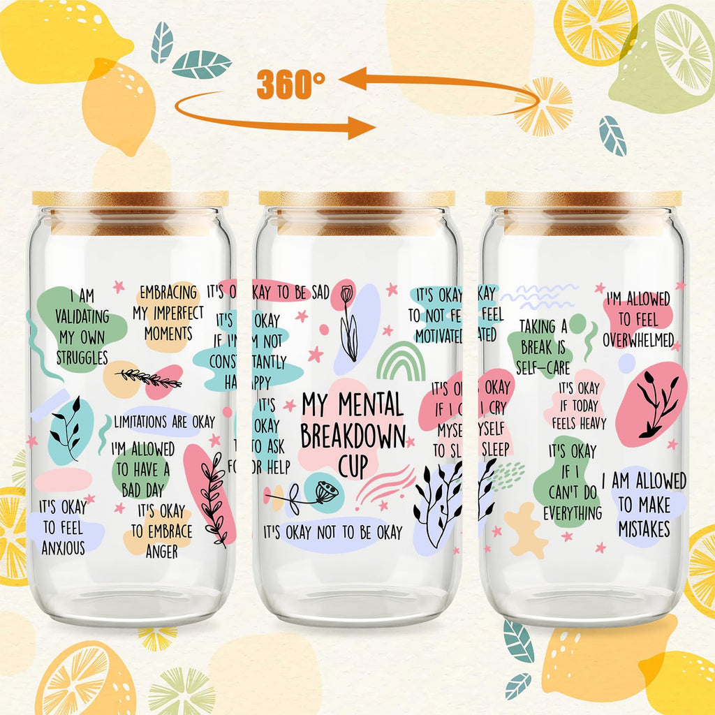 Cherry Bow Cup, Birthday Gifts for Women, Girly Gifts for Her, Sister, Mom, Colleague - 16 OZ Glass Tumbler with Straw & Lid, Coquette Iced Cup