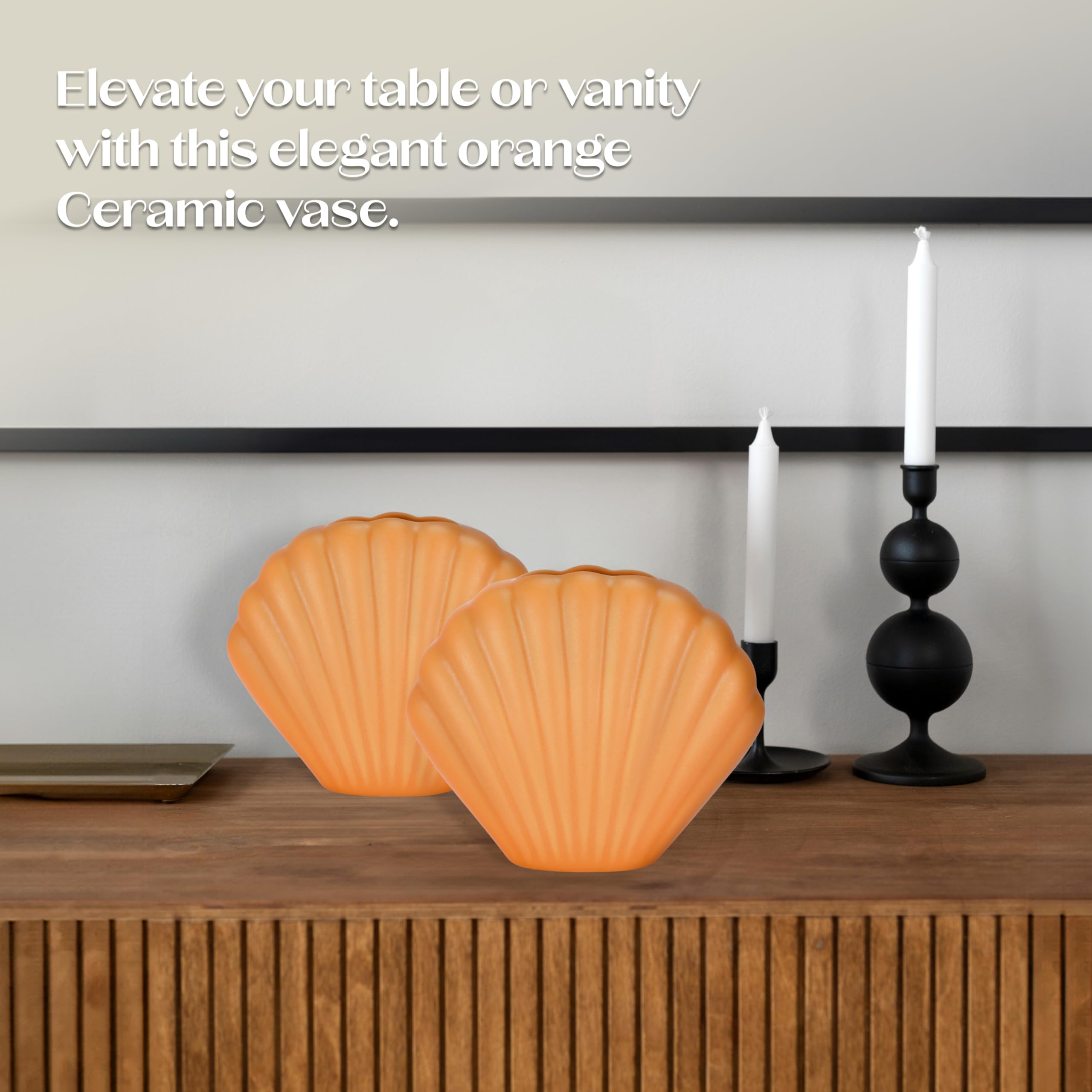 Ceramics Shell Vases Decor Handmade Unique Art Shell Design - Funky Decorative Vase