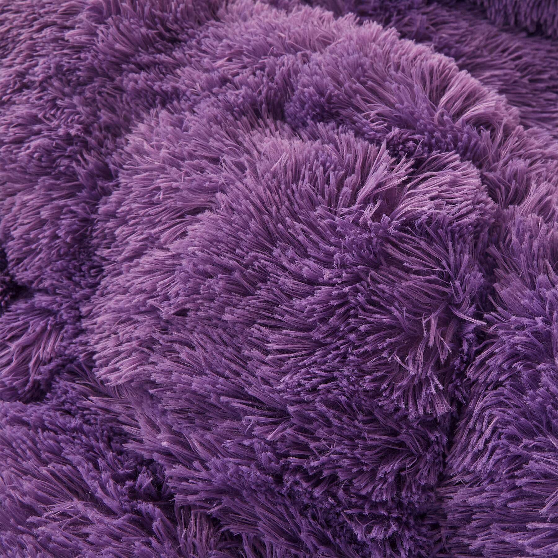 Fluffy Faux Fur Comforter Cover Set Queen - Ultra Soft Plush Bedding Sets 3 Pieces (1 Fluffy Duvet Cover + 2 Faux Fur Pillow case) Cute Bed Set